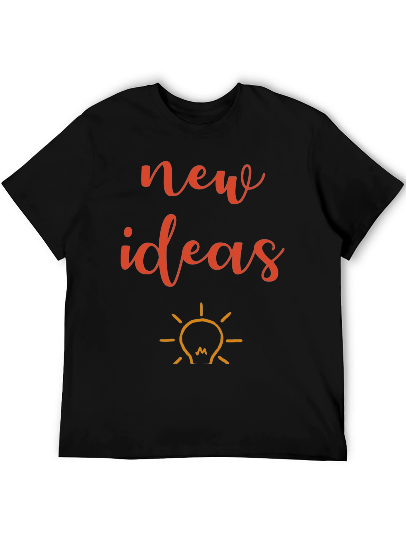 New Ideas Graphic Tee - Black Cotton T-Shirt