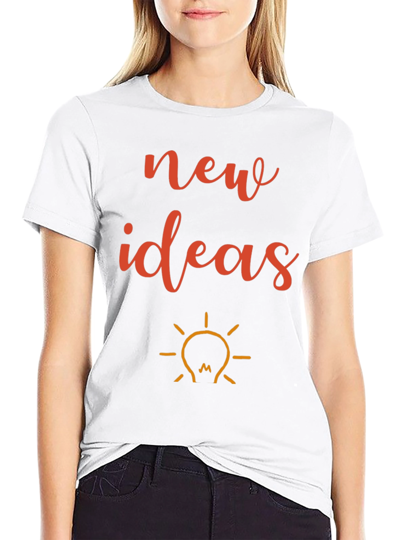 New Ideas Graphic Tee - Black Cotton T-Shirt