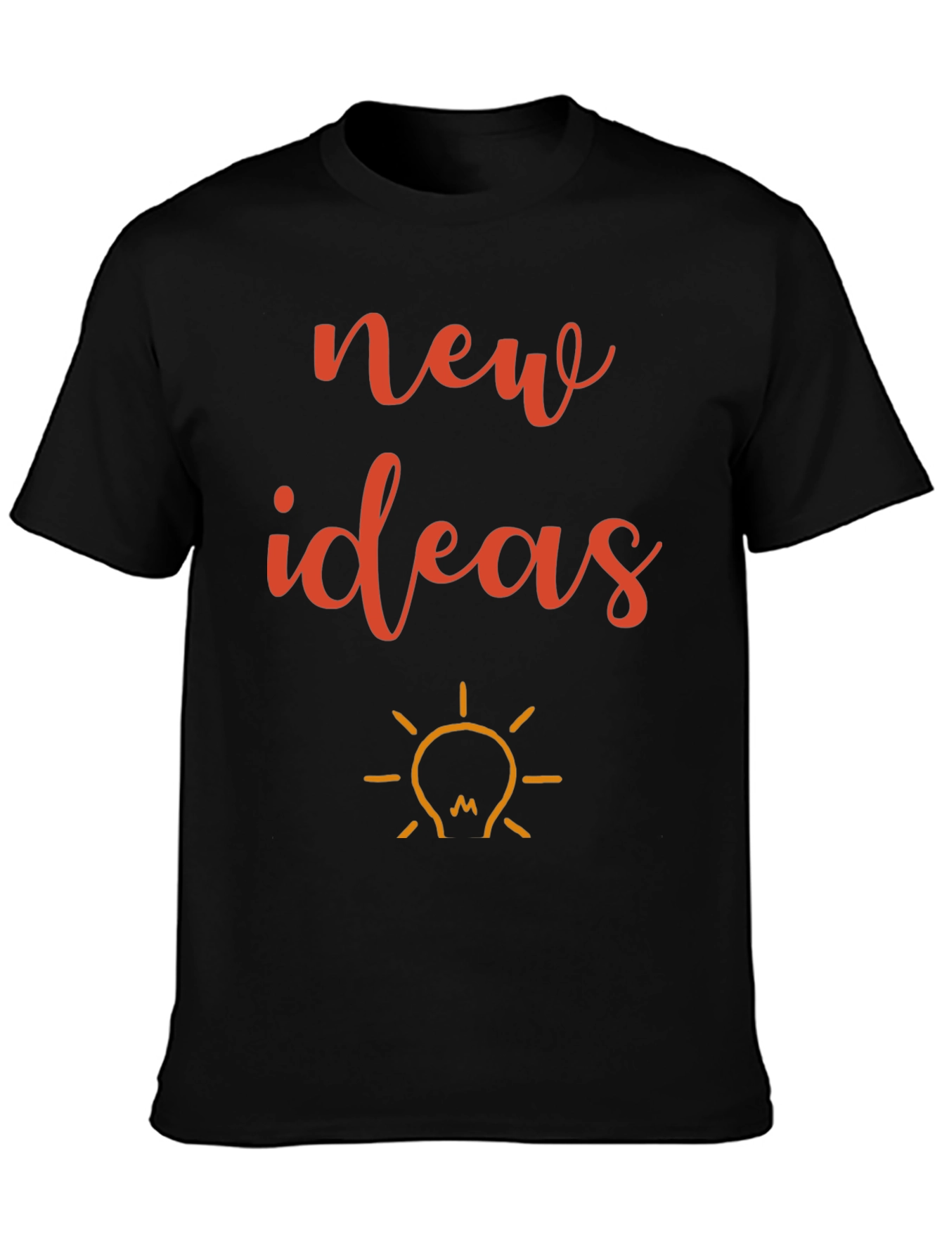 New Ideas Graphic Tee - Black Cotton T-Shirt