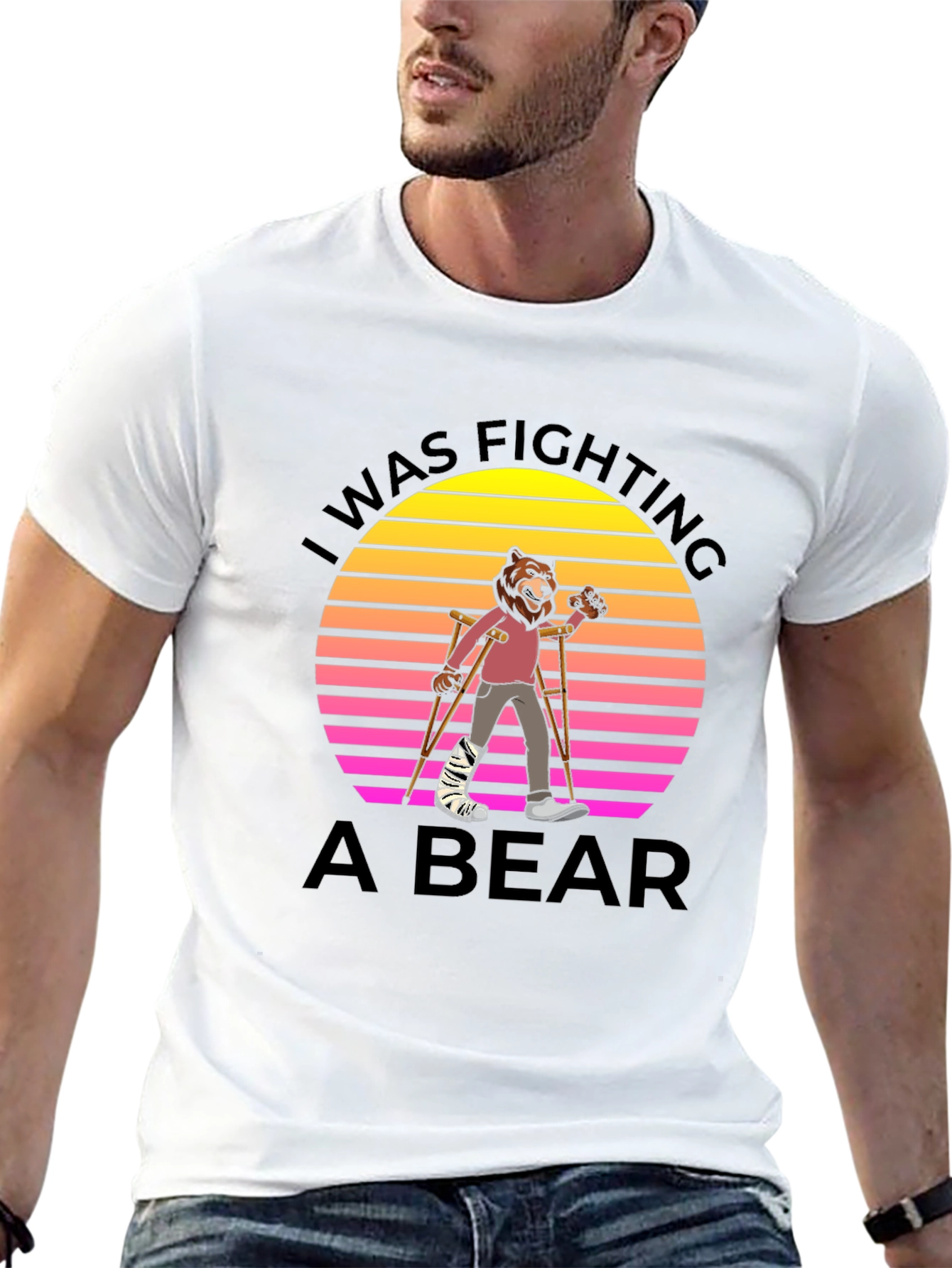I Was Fighting A Bear Graphic T-Shirt