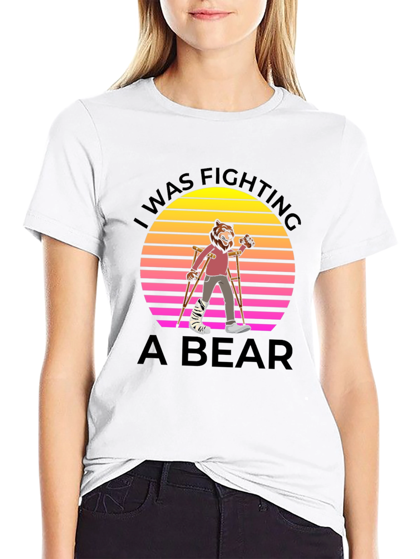 I Was Fighting A Bear Graphic T-Shirt