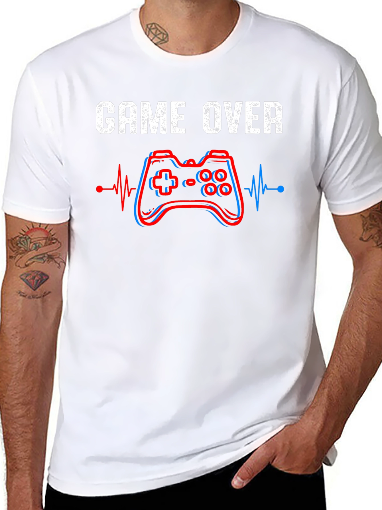 Game Over Controller Heartbeat T-Shirt