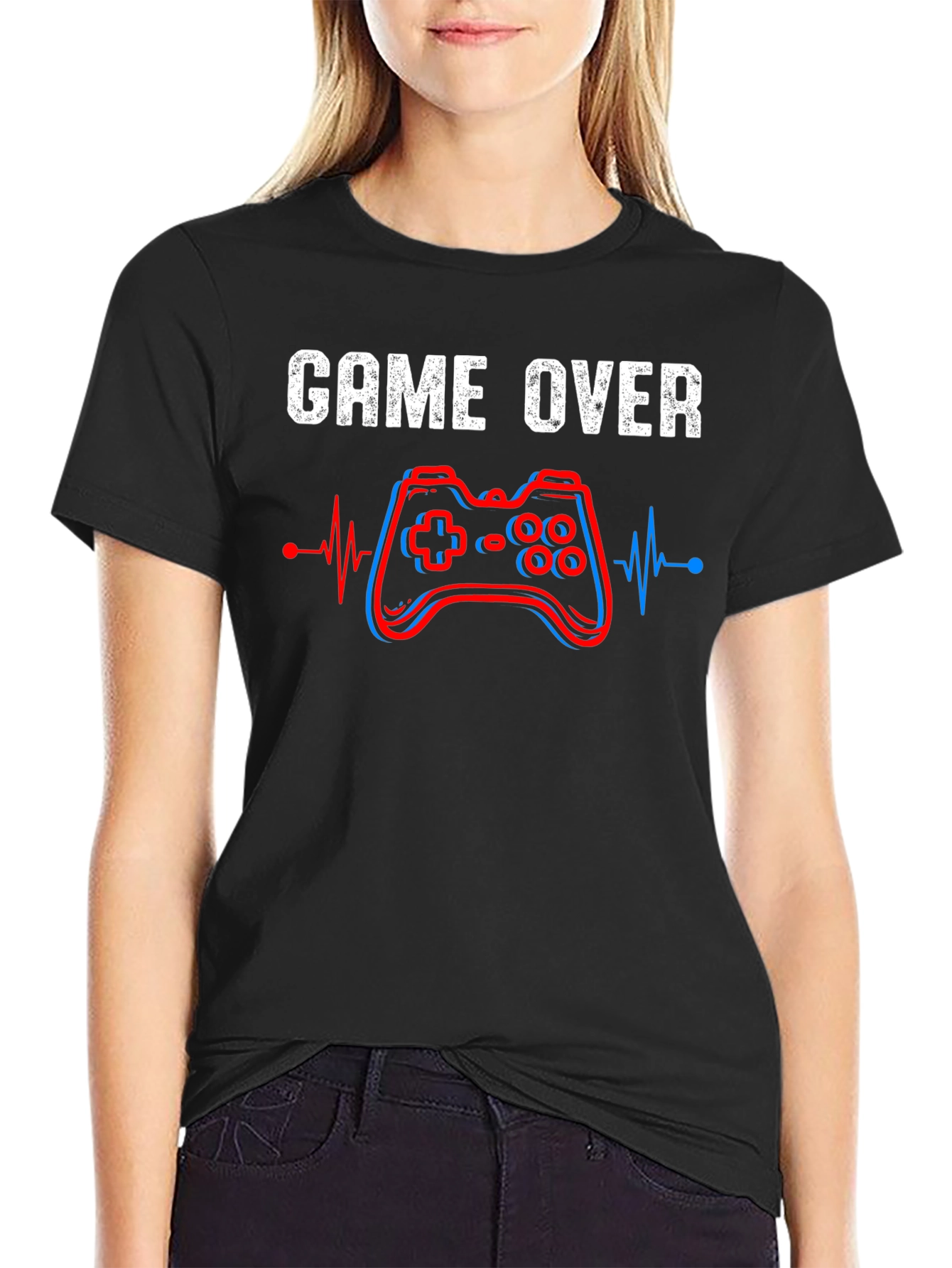 Game Over Controller Heartbeat T-Shirt