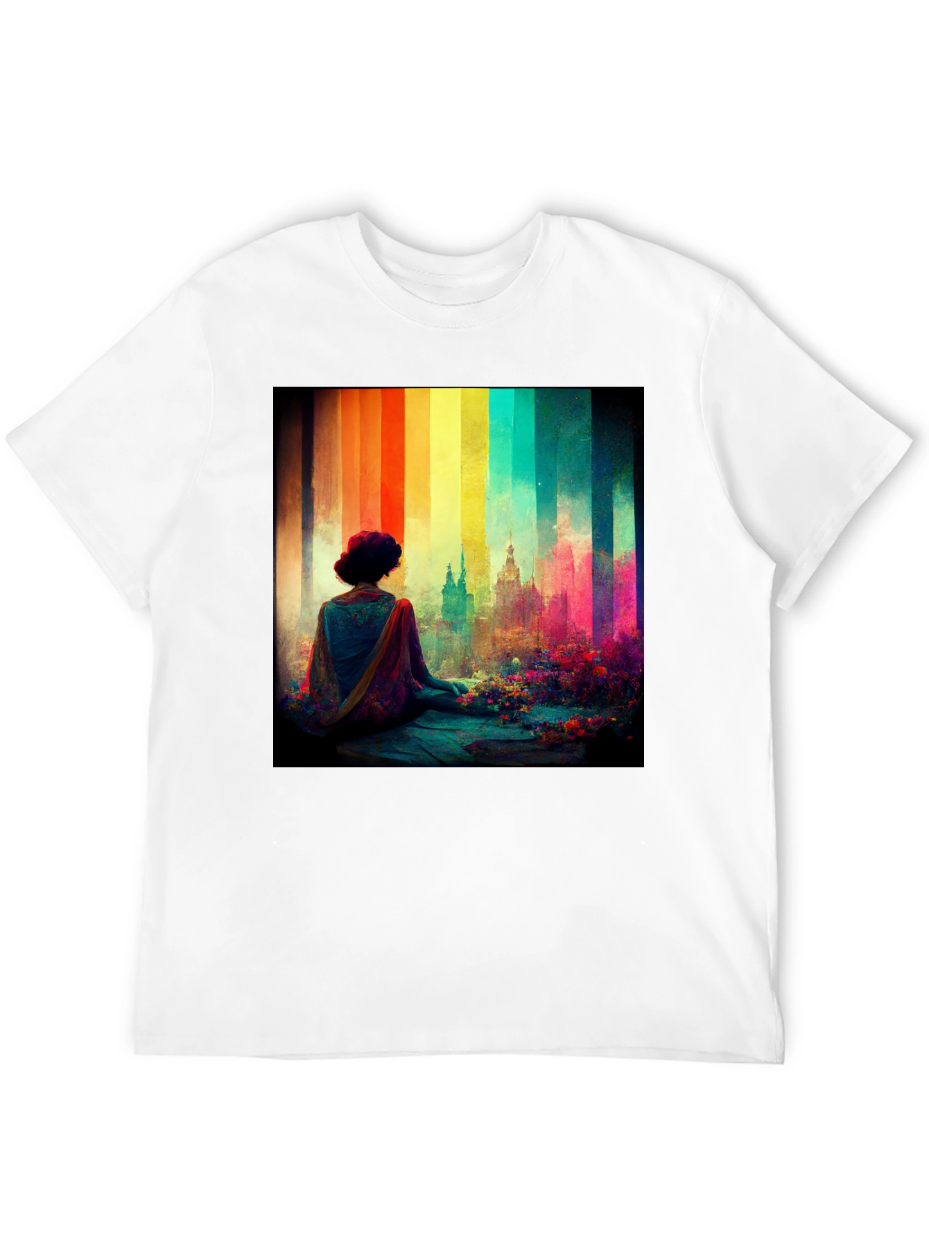 Rainbow Cityscape Graphic Tee