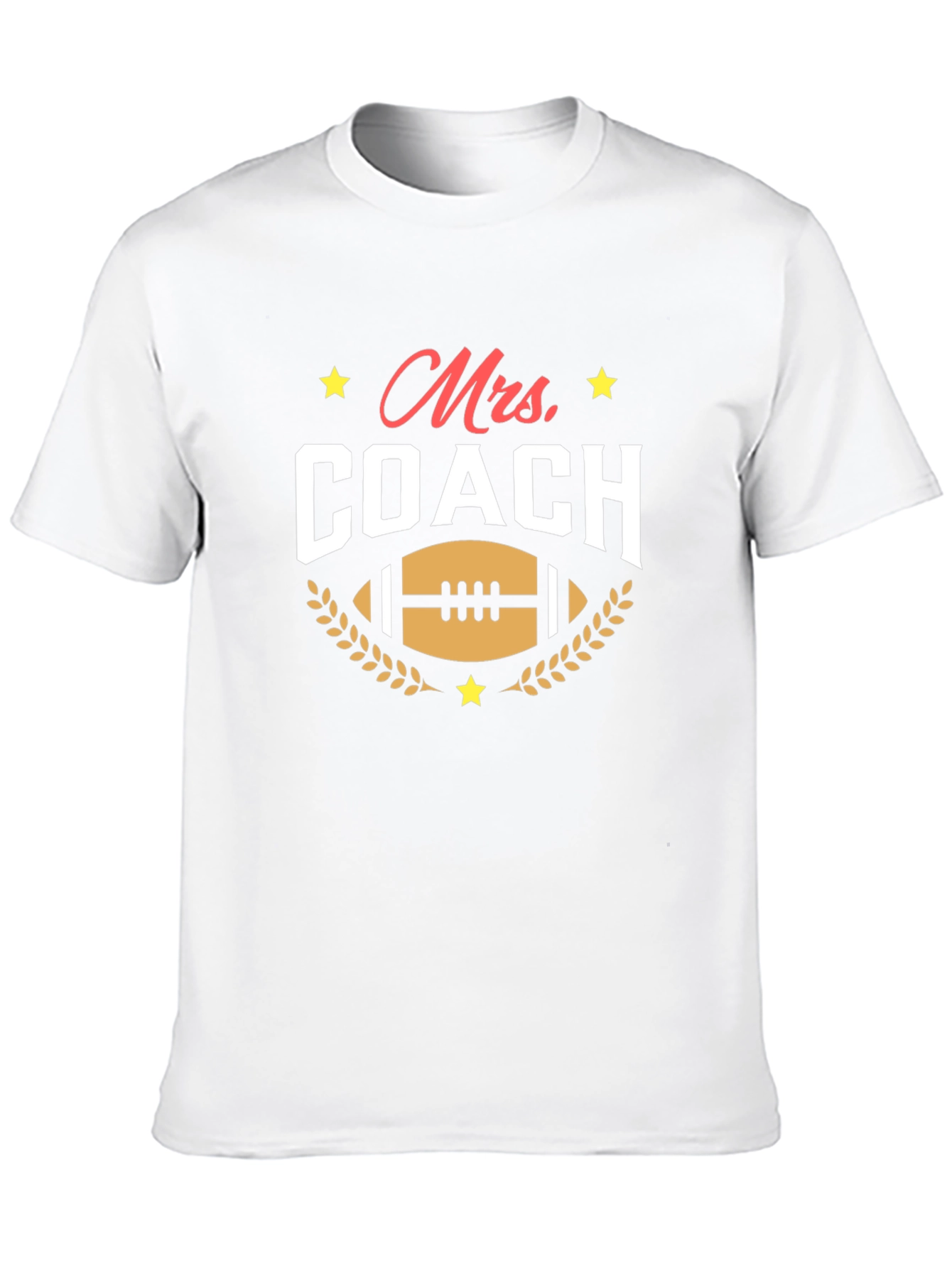 Mrs. Coach Football Graphic T-Shirt