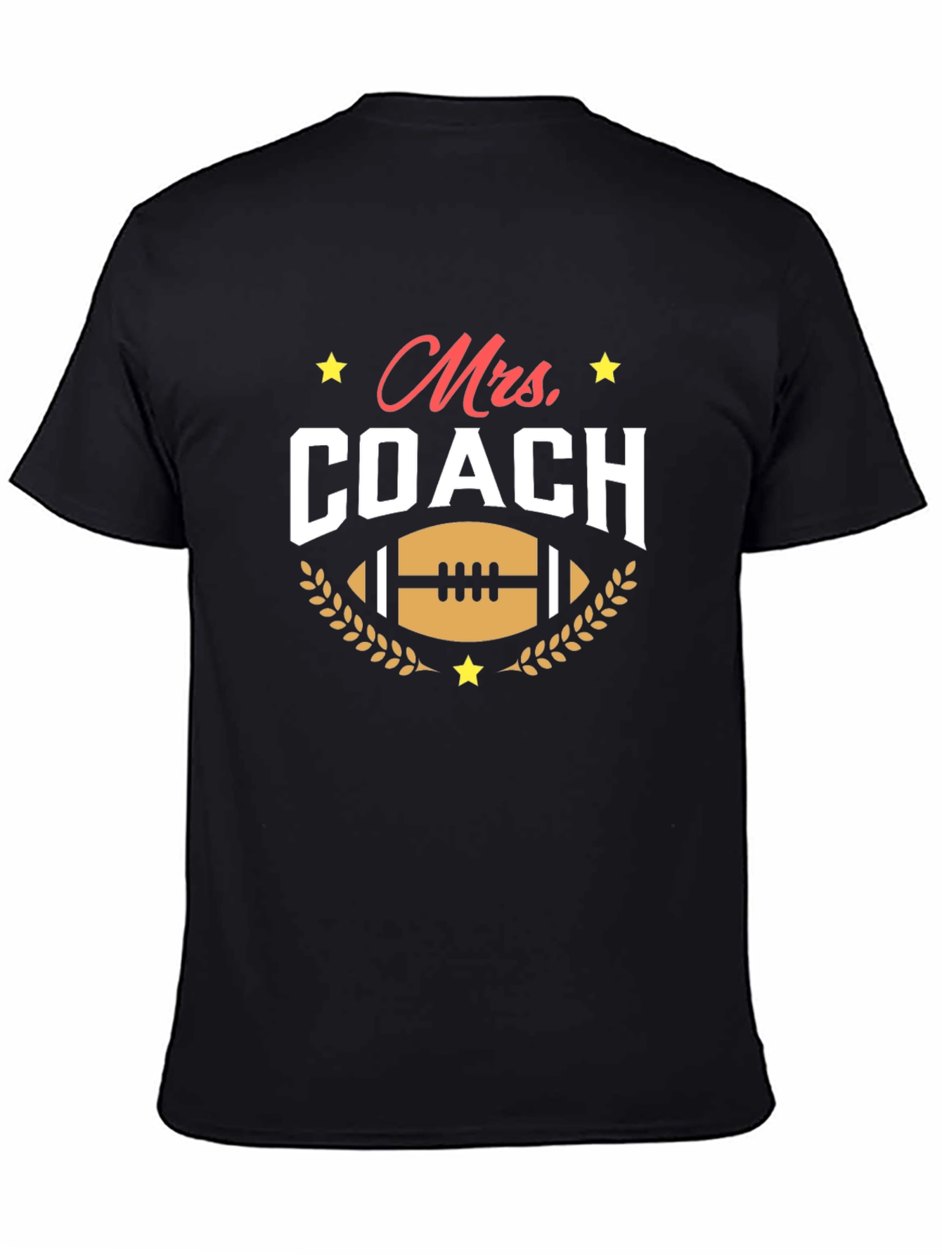 Mrs. Coach Football Graphic T-Shirt