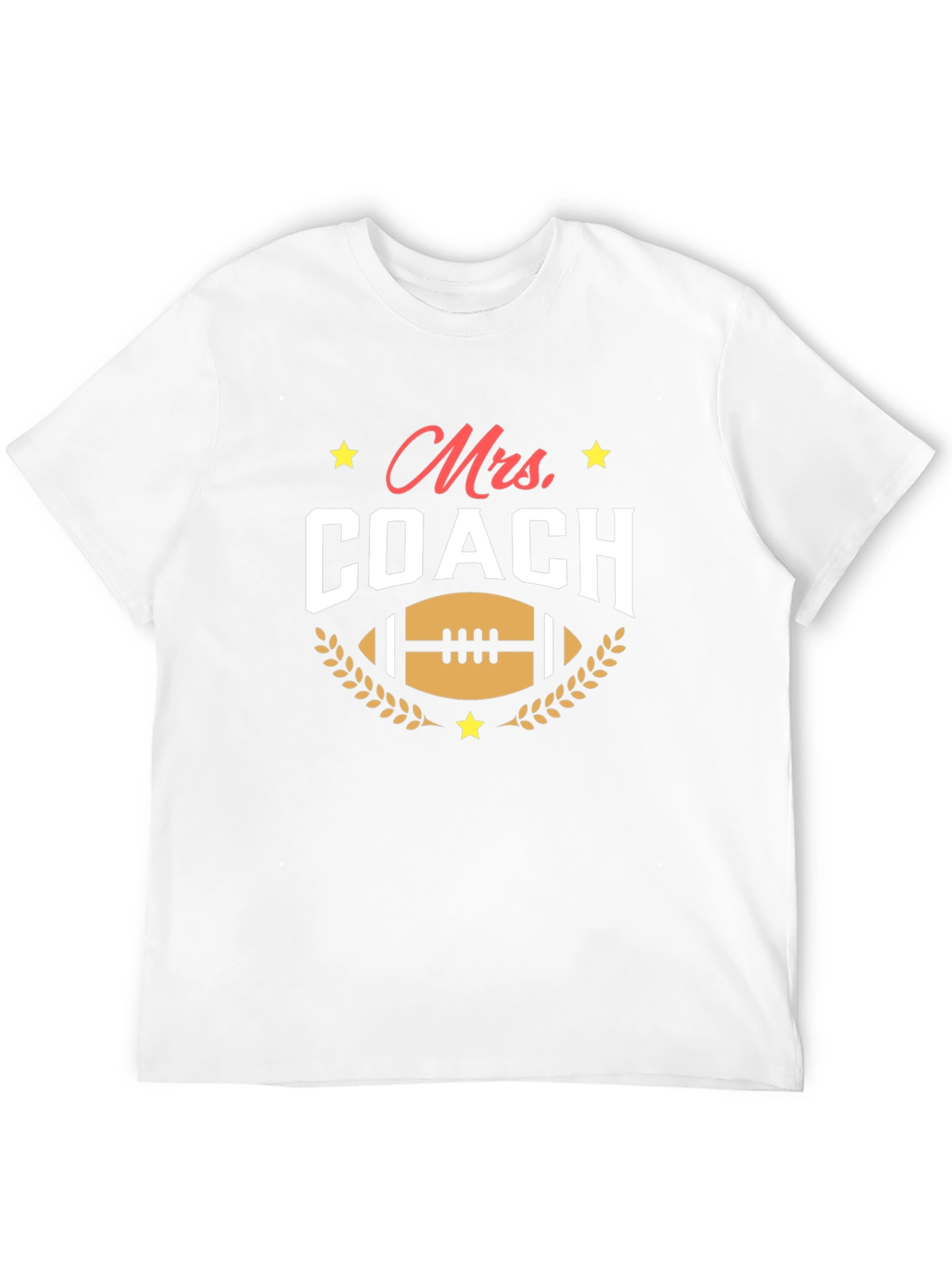 Mrs. Coach Football Graphic T-Shirt