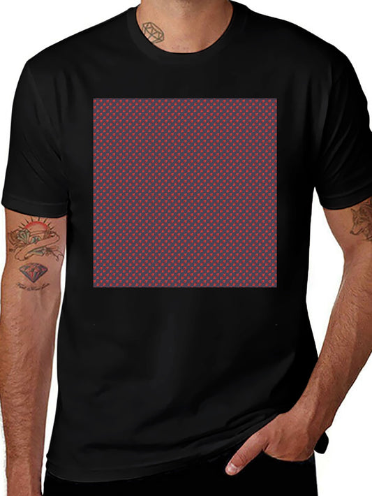Patterned Crew Neck T-Shirt - Casual Style