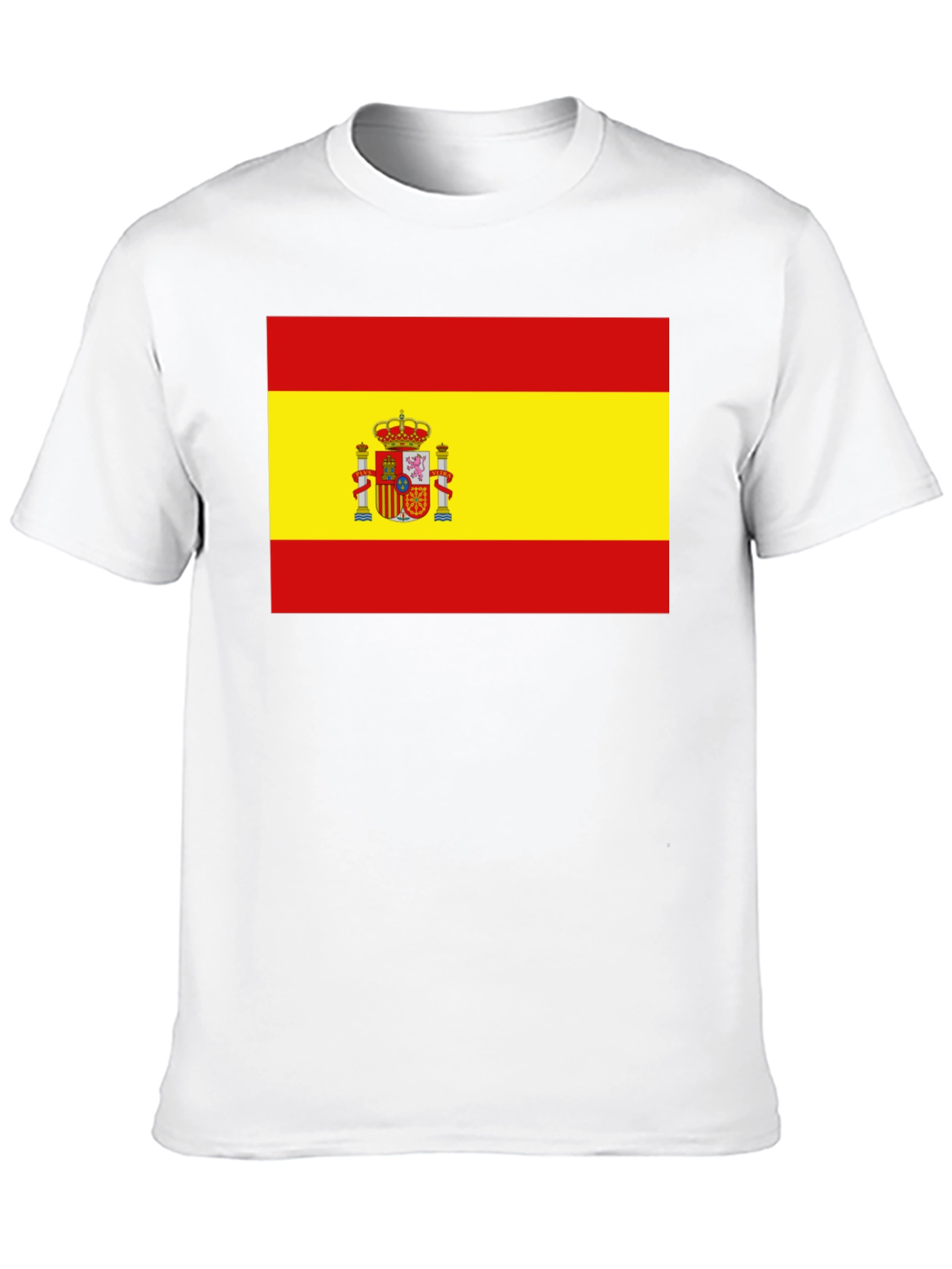 Spain Flag T-Shirt - Black Cotton Tee