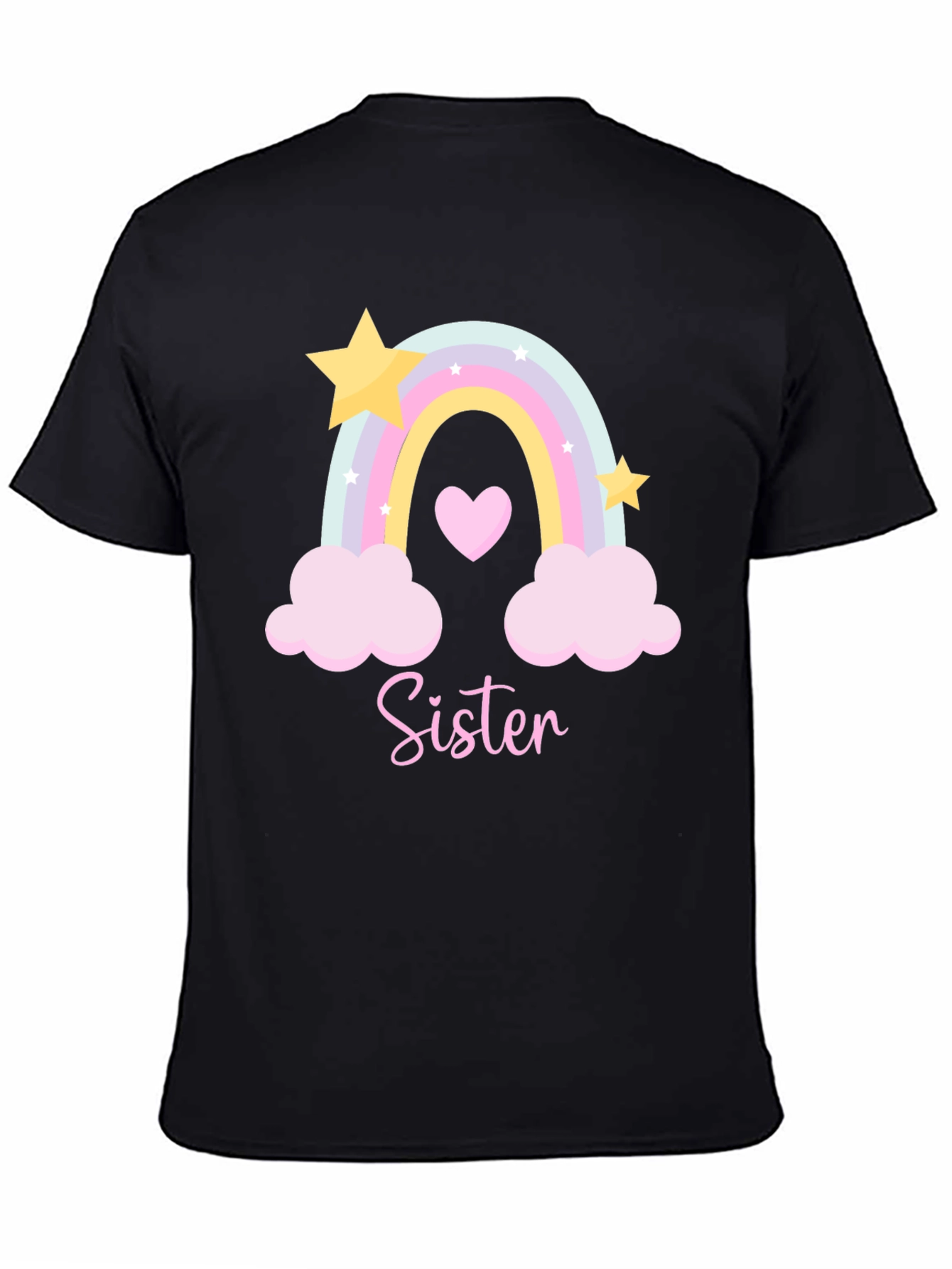 Sister Rainbow Graphic Tee - Cute Matching Family Shirt
