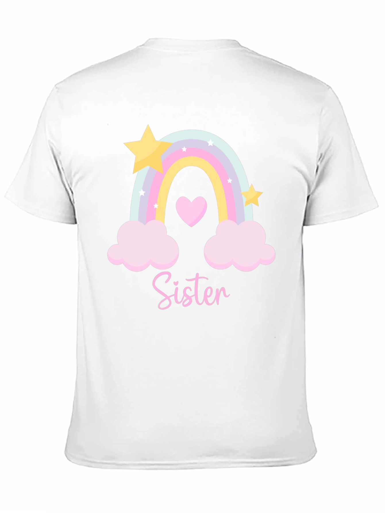 Sister Rainbow Graphic Tee - Cute Matching Family Shirt