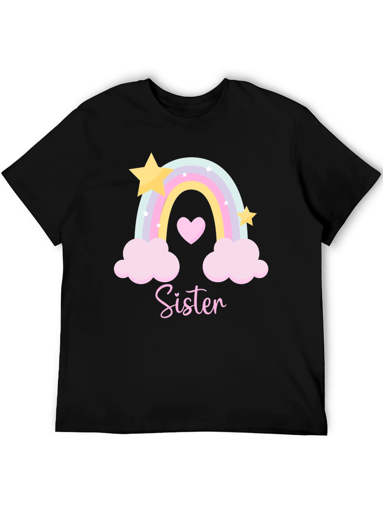 Sister Rainbow Graphic Tee - Cute Matching Family Shirt
