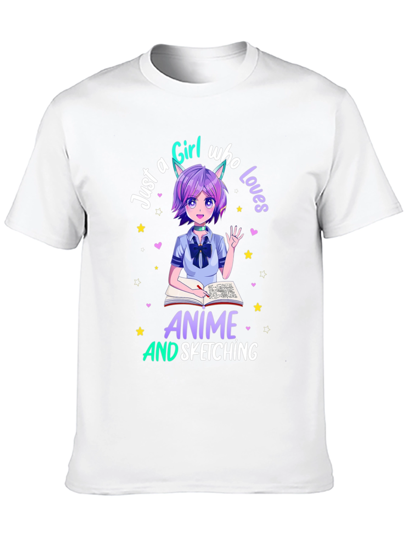 Anime Lover T-Shirt - Sketching Girl Design