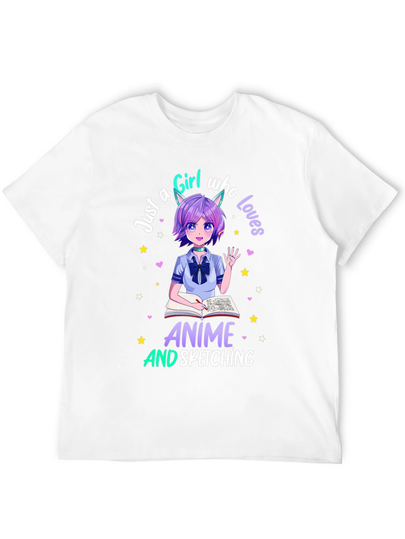 Anime Lover T-Shirt - Sketching Girl Design