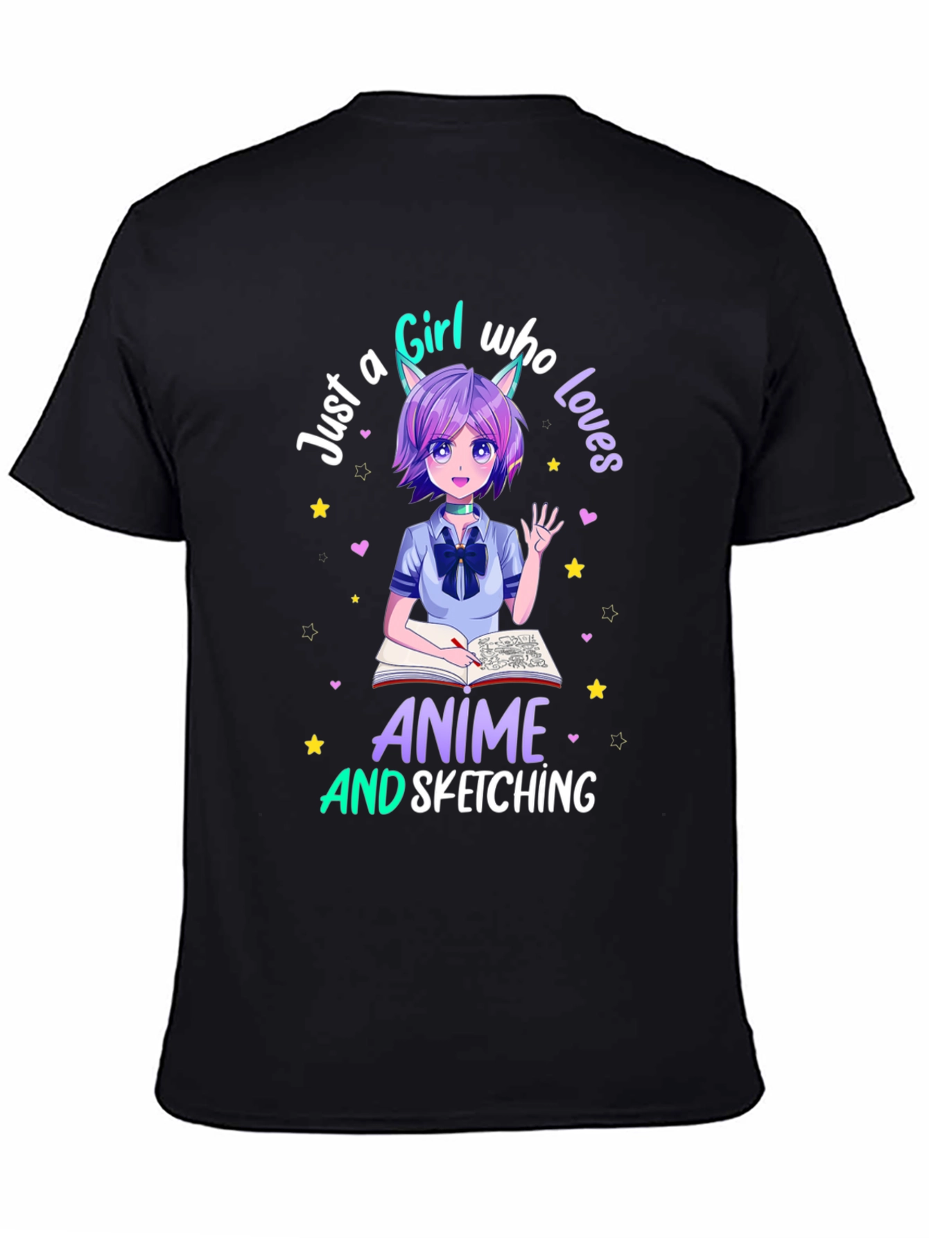 Anime Lover T-Shirt - Sketching Girl Design