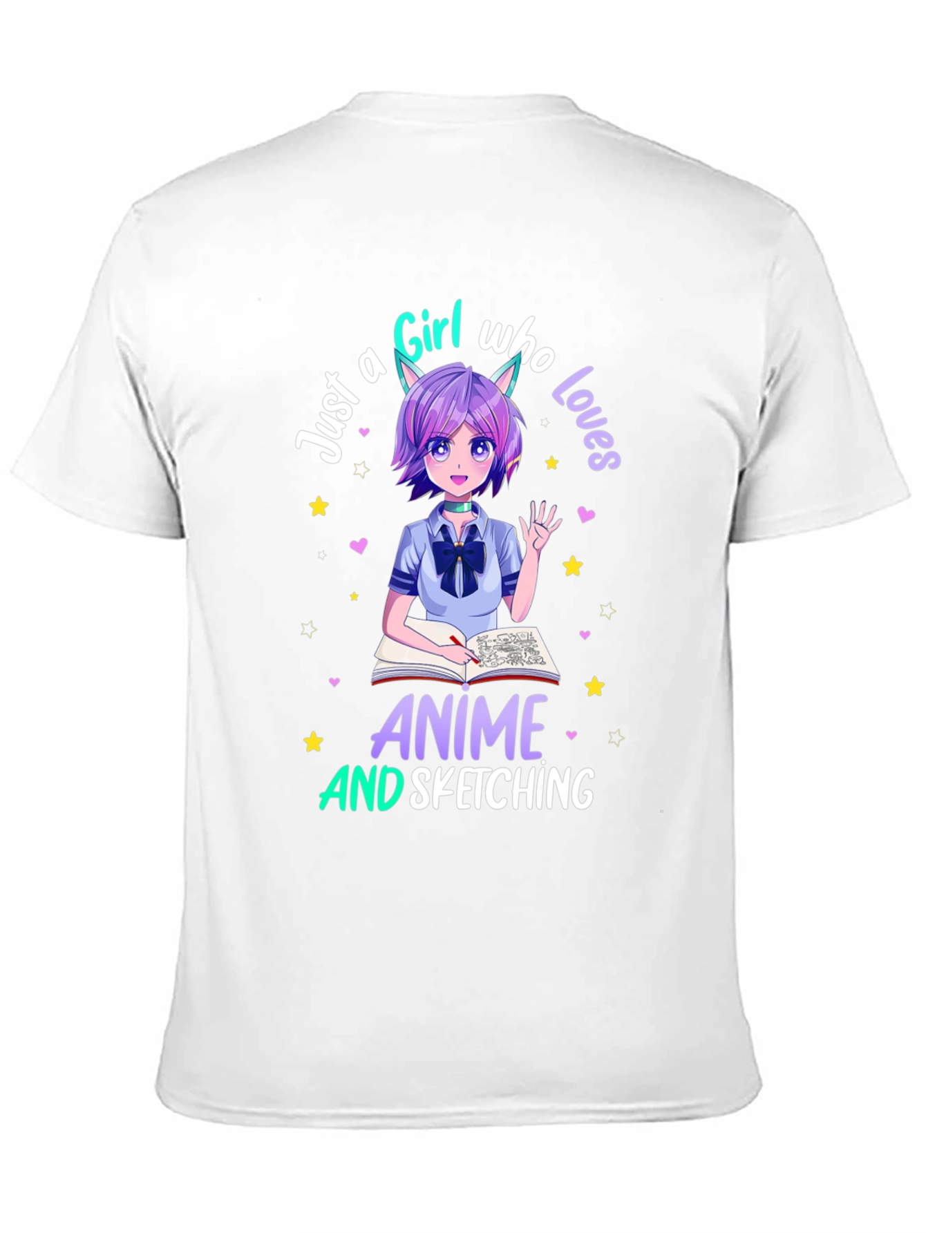 Anime Lover T-Shirt - Sketching Girl Design