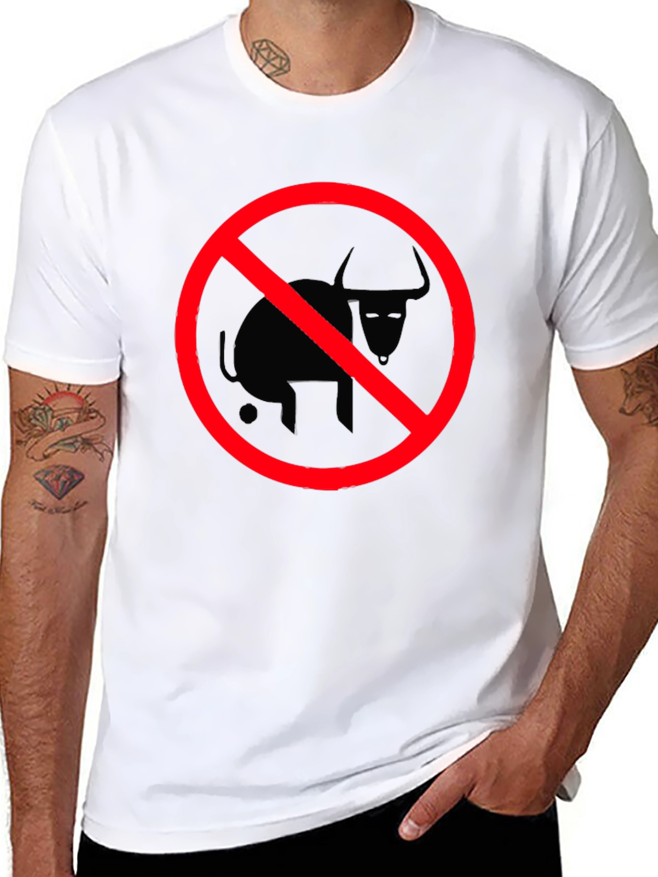 Anti-Bull T-Shirt: No Bull Zone - Casual Black Tee