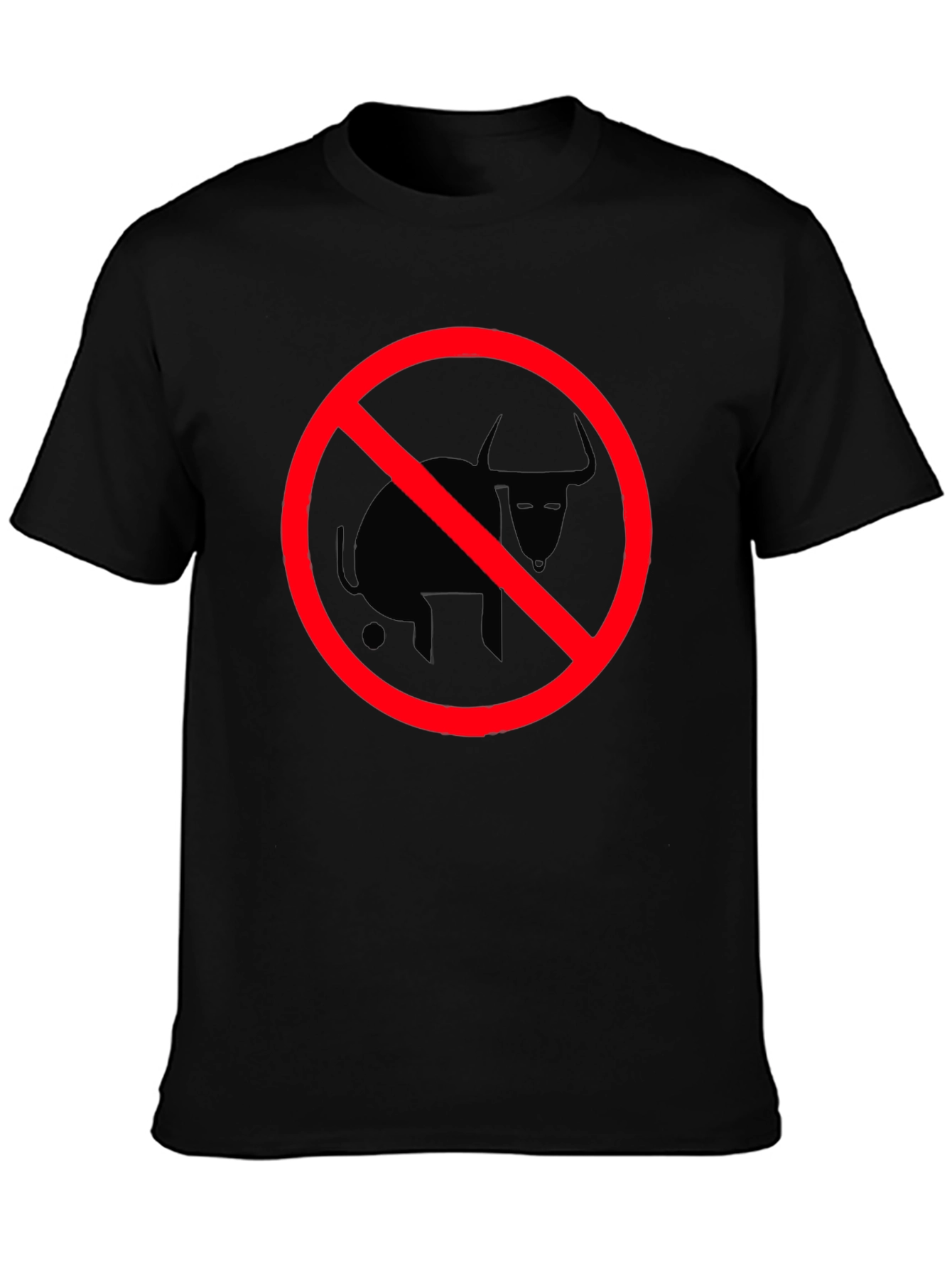 Anti-Bull T-Shirt: No Bull Zone - Casual Black Tee