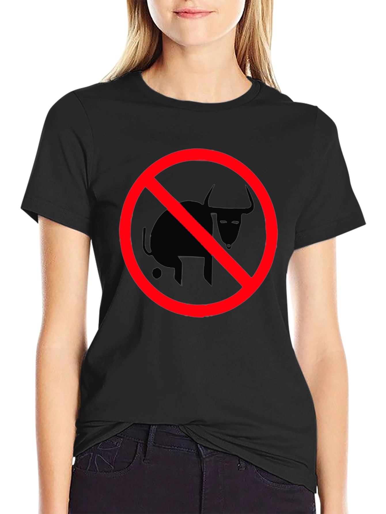 Anti-Bull T-Shirt: No Bull Zone - Casual Black Tee