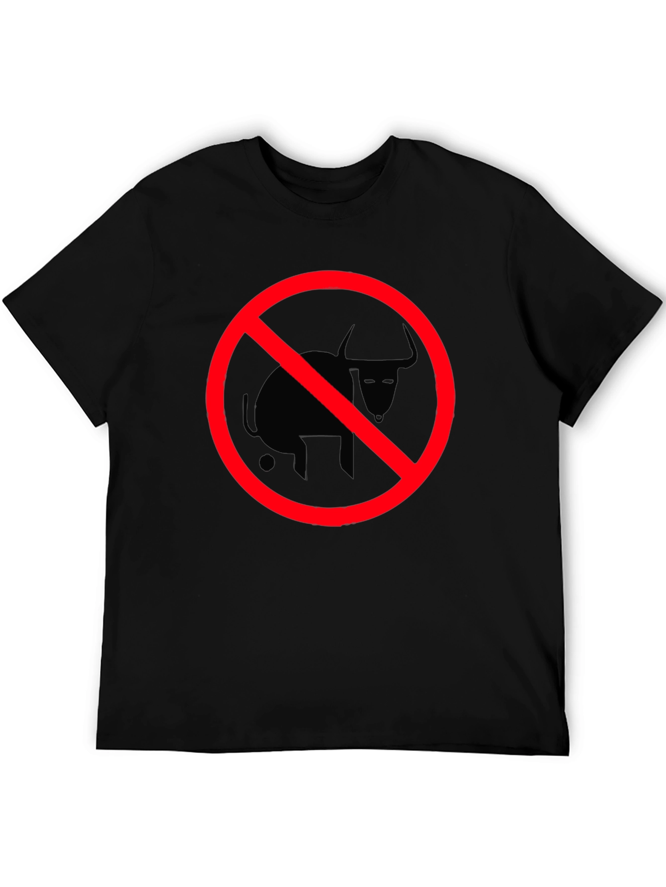 Anti-Bull T-Shirt: No Bull Zone - Casual Black Tee