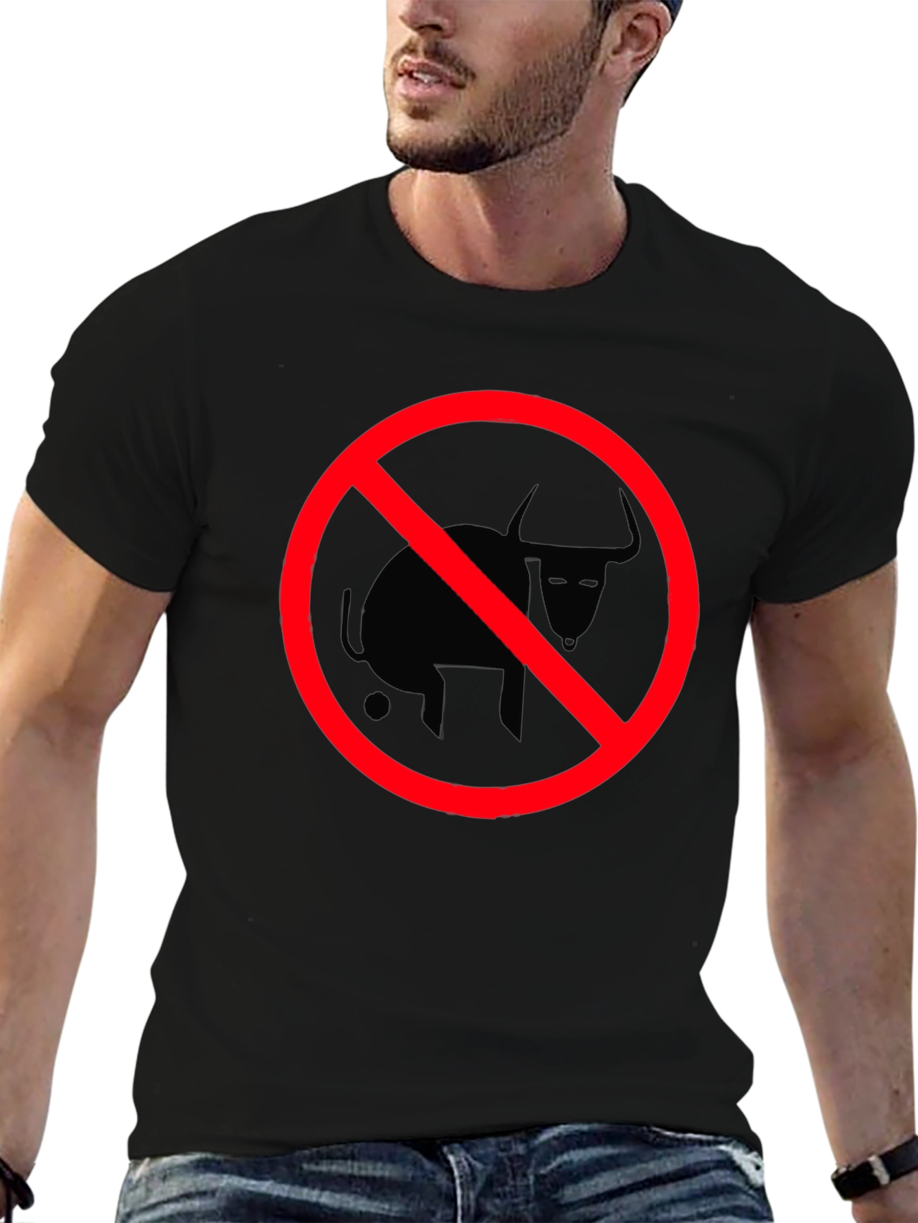 Anti-Bull T-Shirt: No Bull Zone - Casual Black Tee