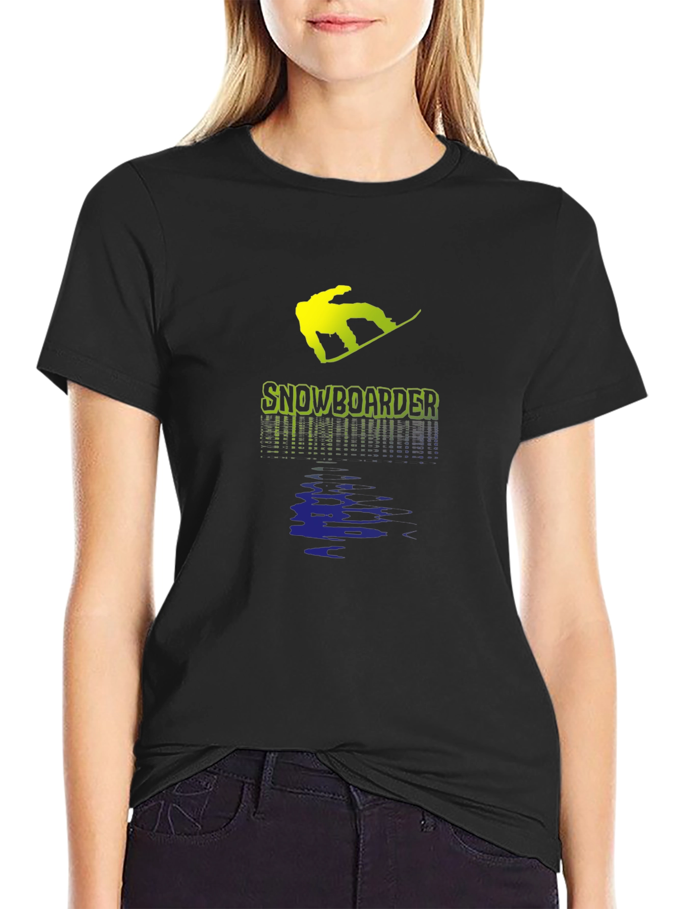 Snowboarder Graphic T-Shirt - Black Cotton Tee