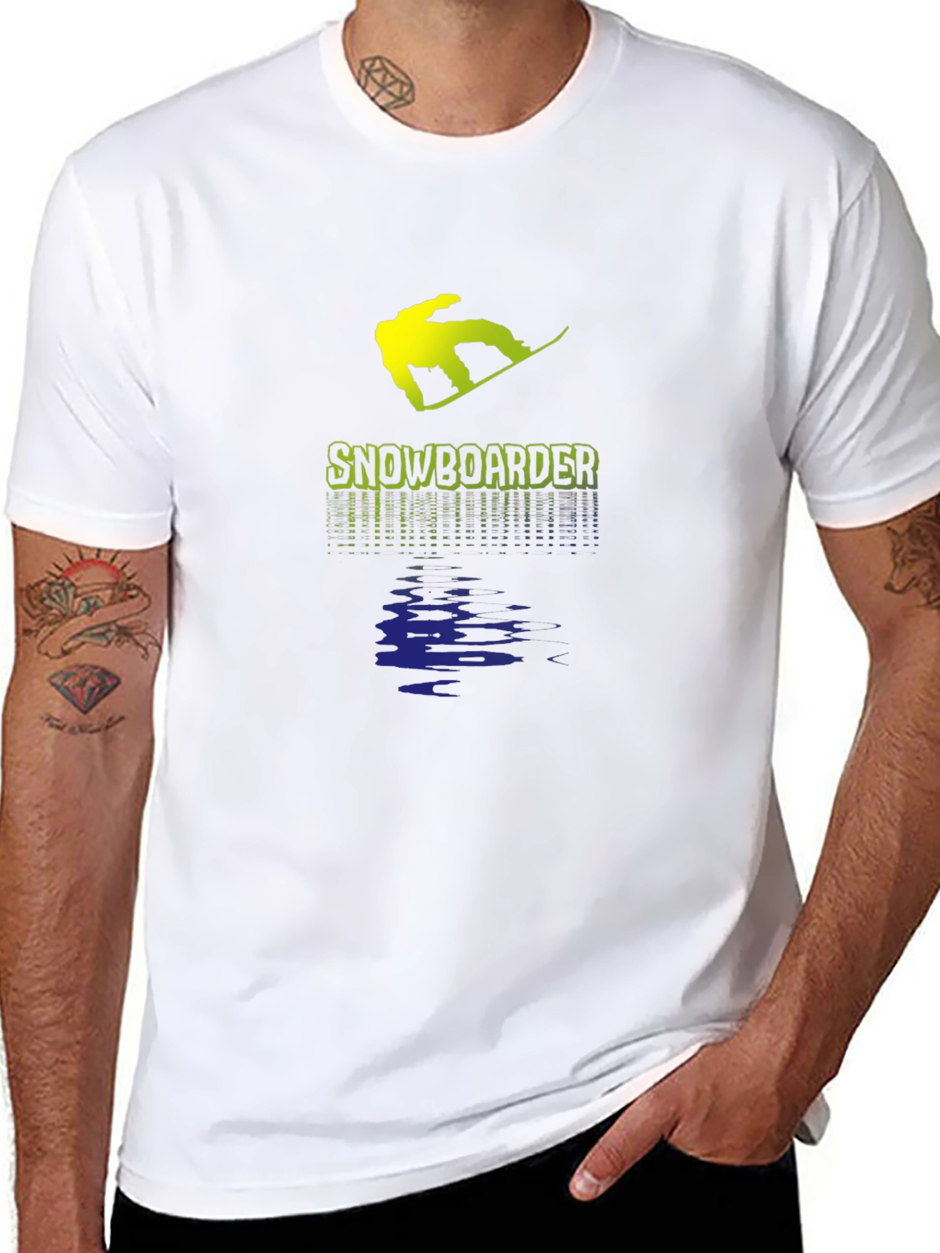 Snowboarder Graphic T-Shirt - Black Cotton Tee