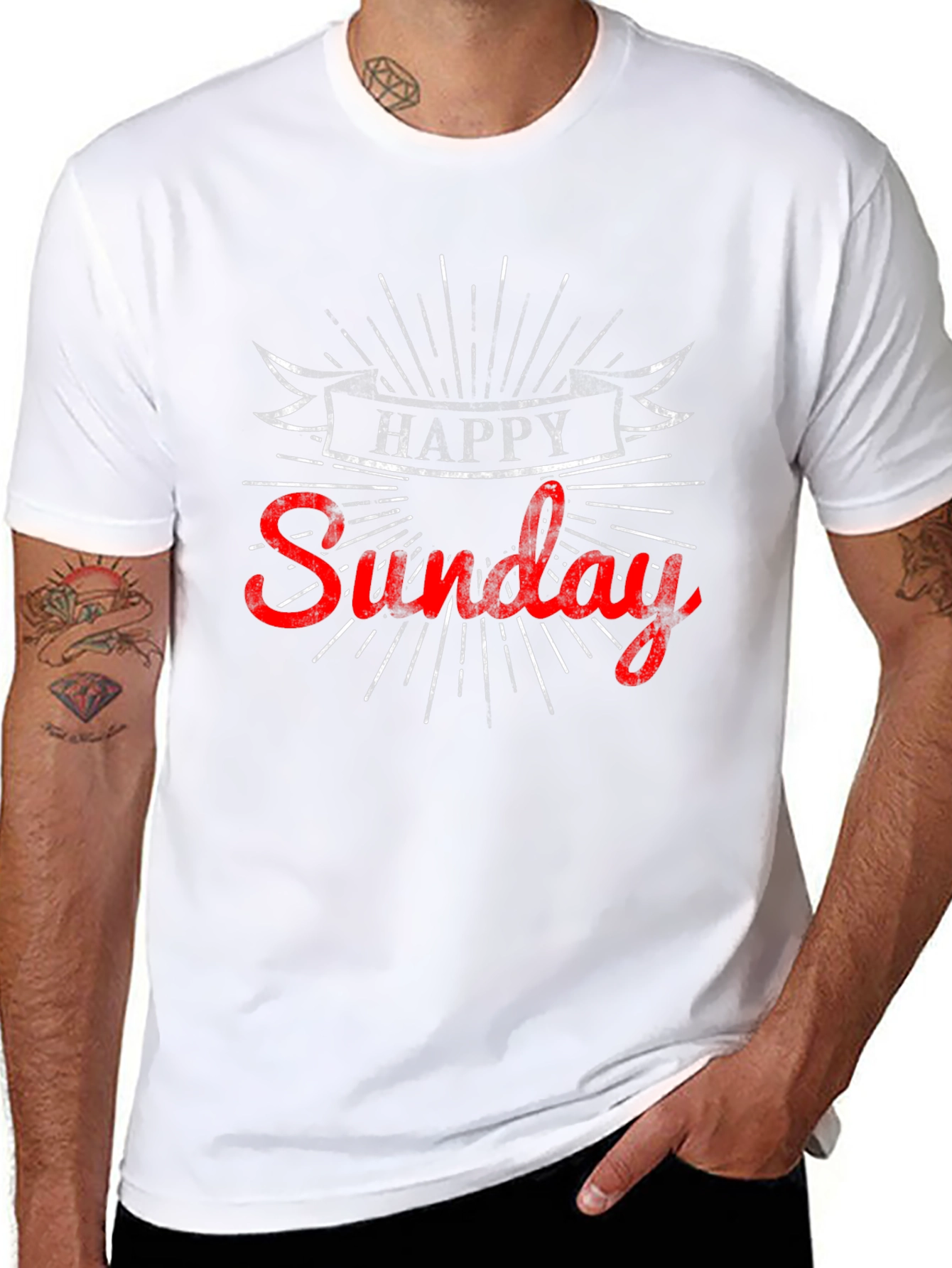 Happy Sunday Graphic T-Shirt - Casual Comfort