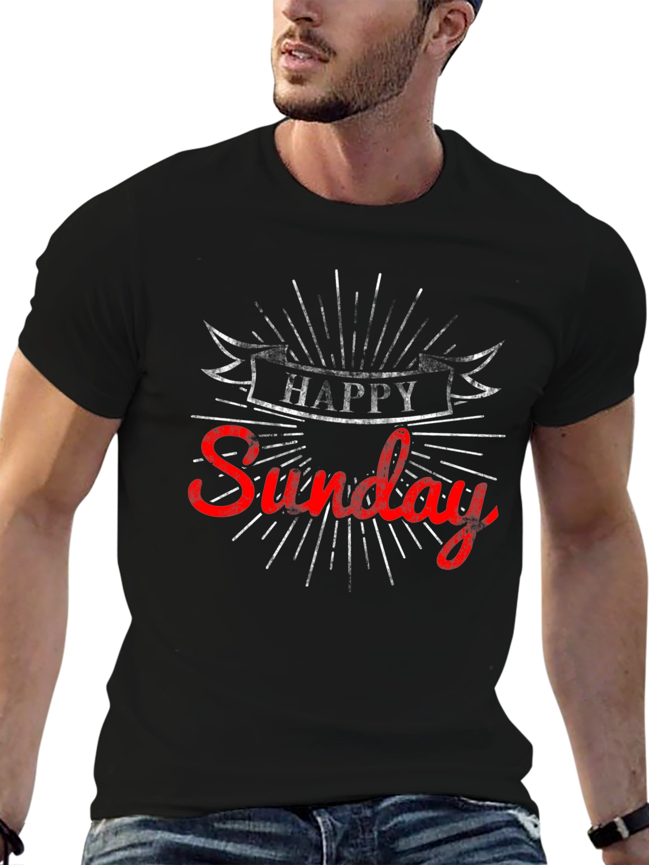 Happy Sunday Graphic T-Shirt - Casual Comfort