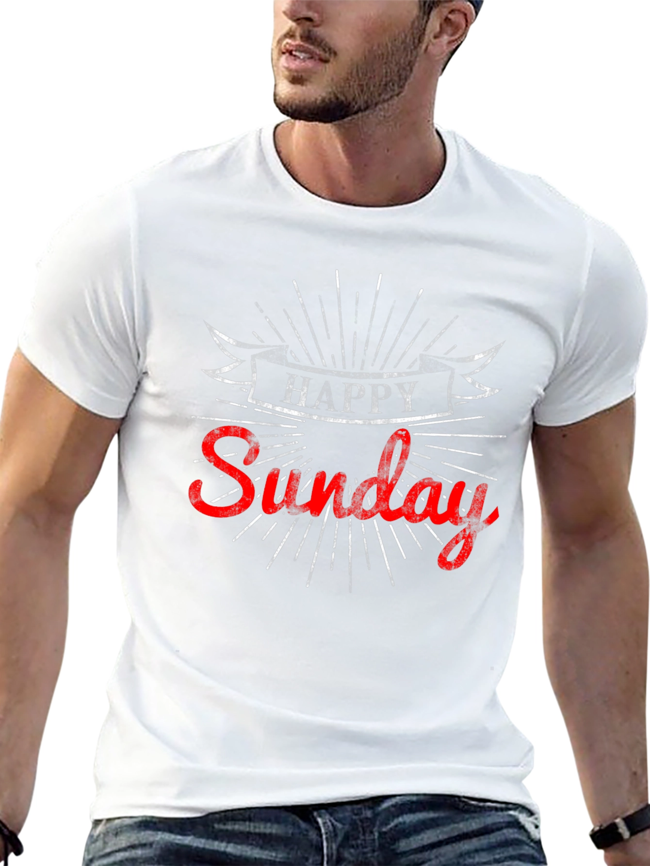 Happy Sunday Graphic T-Shirt - Casual Comfort