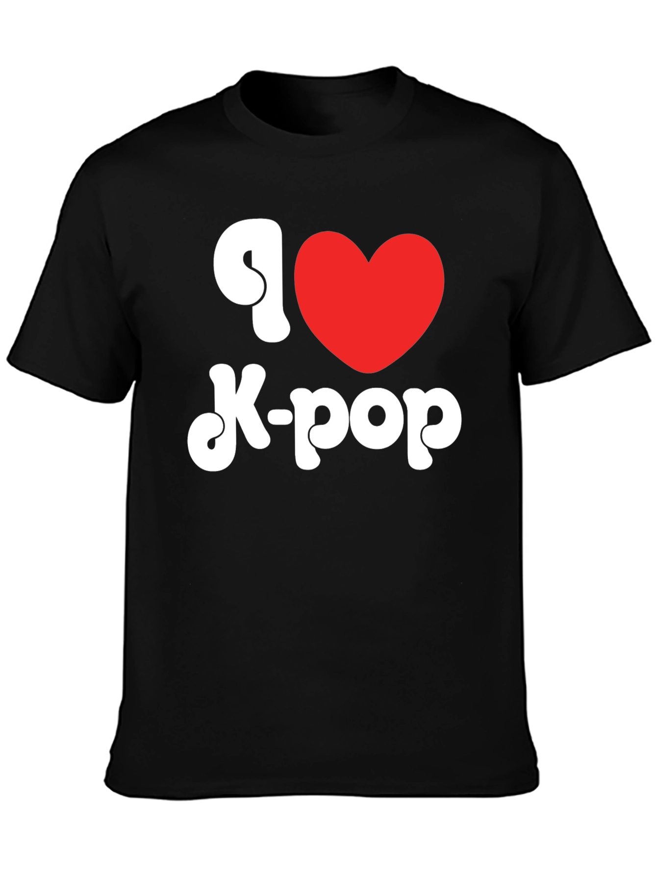 I Heart K-Pop Graphic Tee - Black
