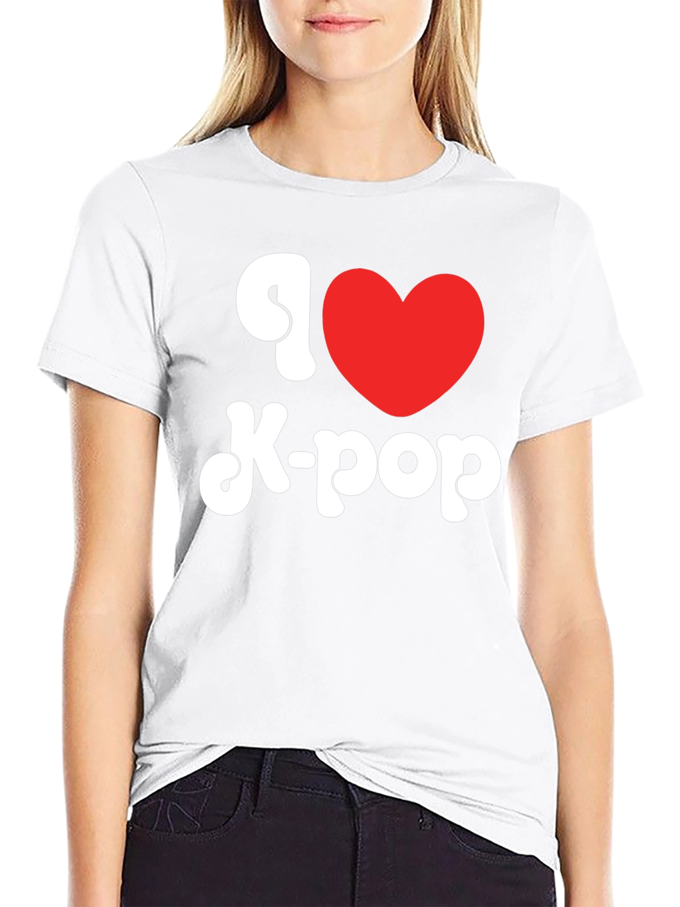 I Heart K-Pop Graphic Tee - Black