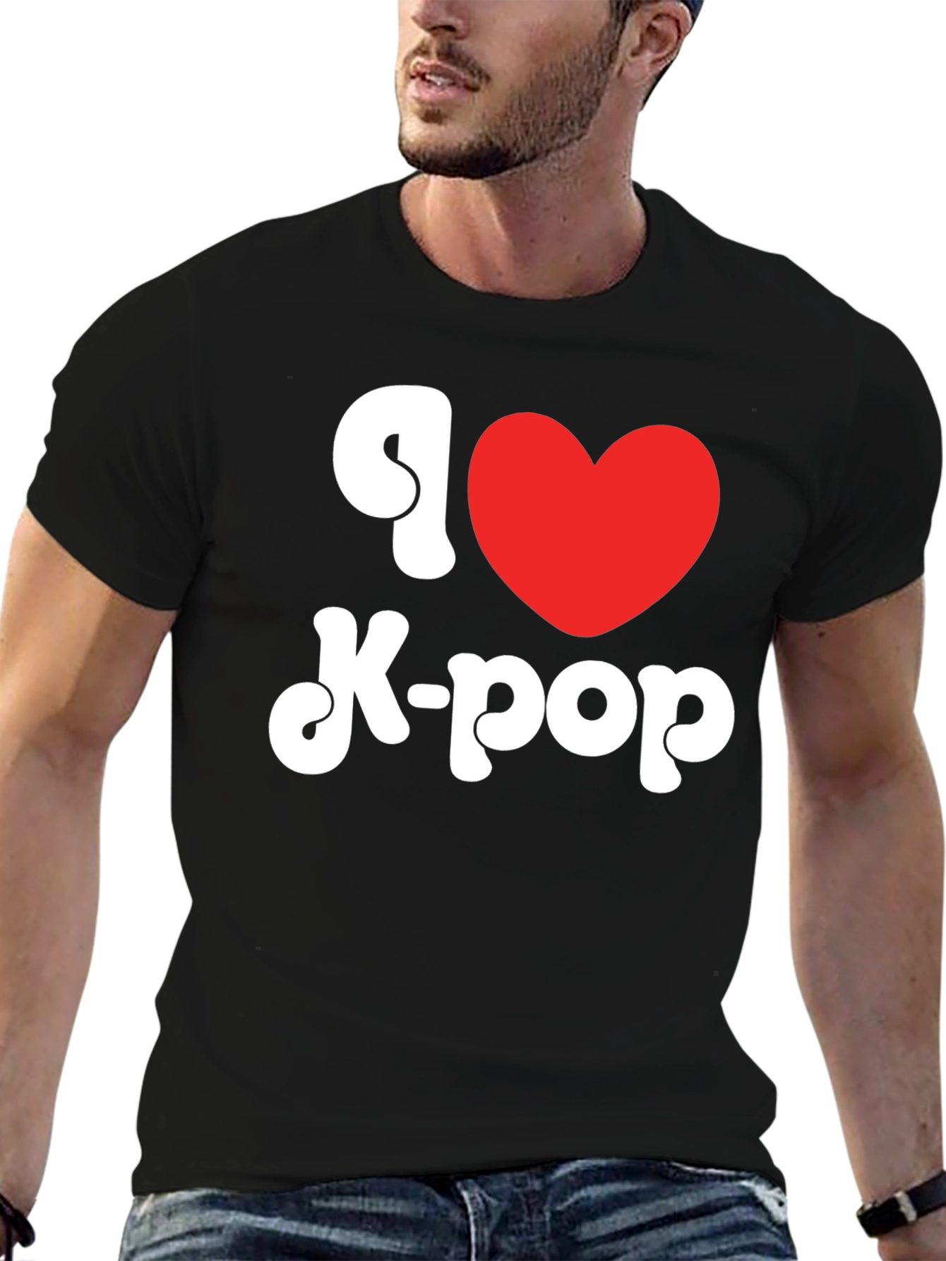 I Heart K-Pop Graphic Tee - Black