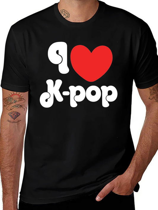 I Heart K-Pop Graphic Tee - Black