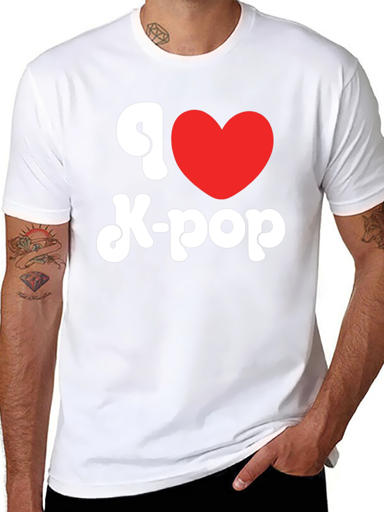 I Heart K-Pop Graphic Tee - Black