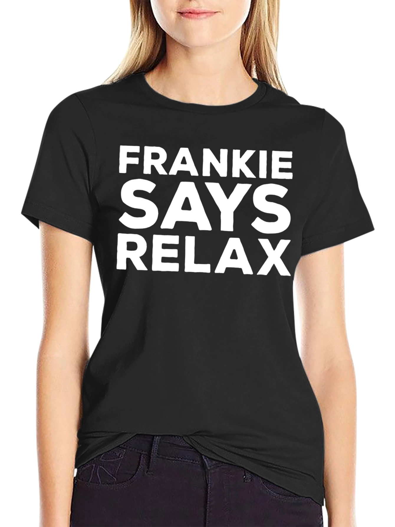 Frankie Says Relax Graphic Tee - Classic Black T-Shirt