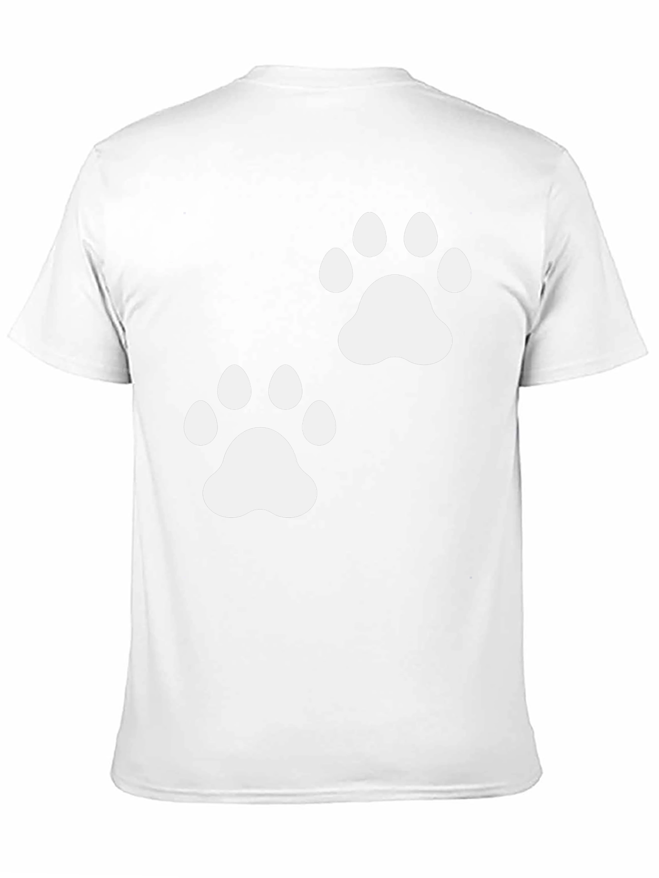 Paw Print Graphic Tee - Casual Black T-Shirt