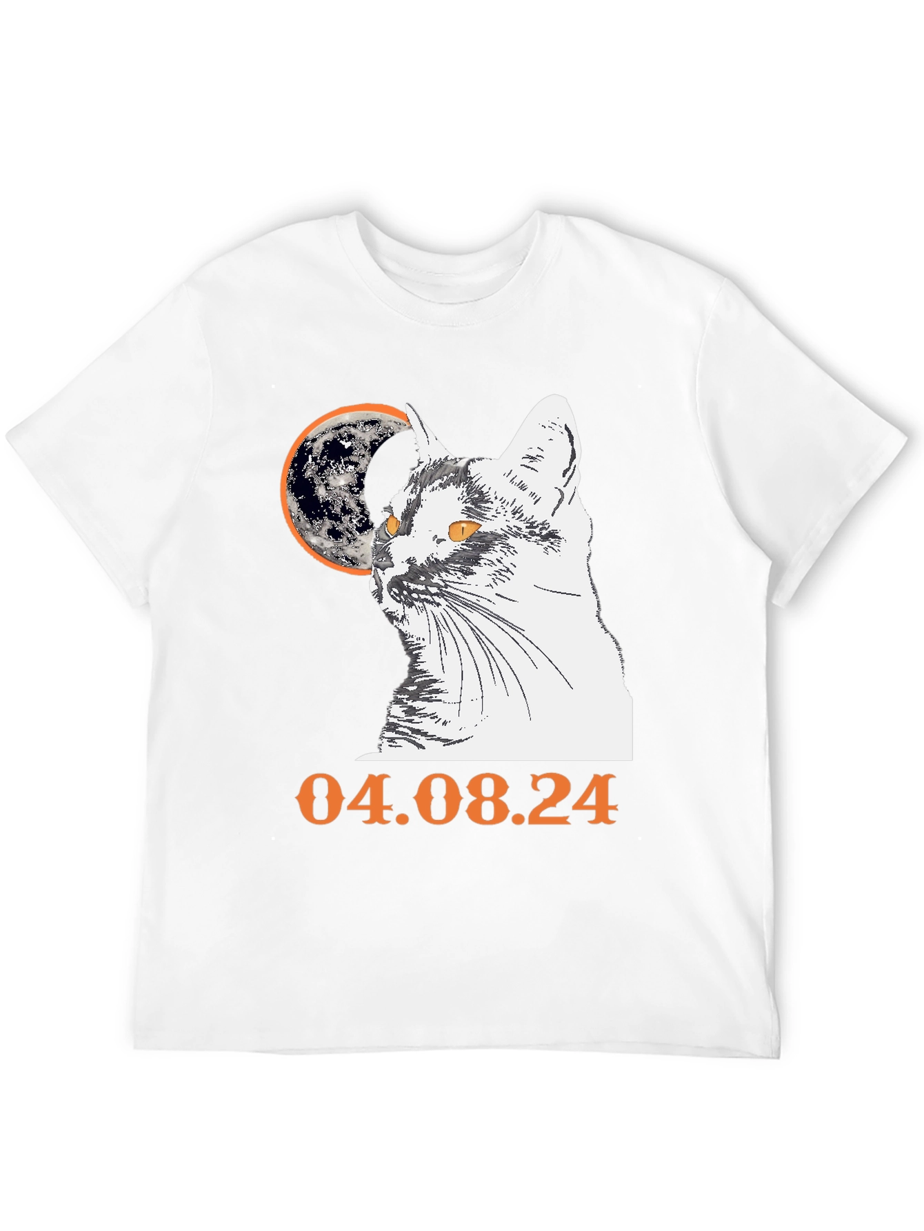 Cat and Moon Graphic Tee - 04.08.24 Design