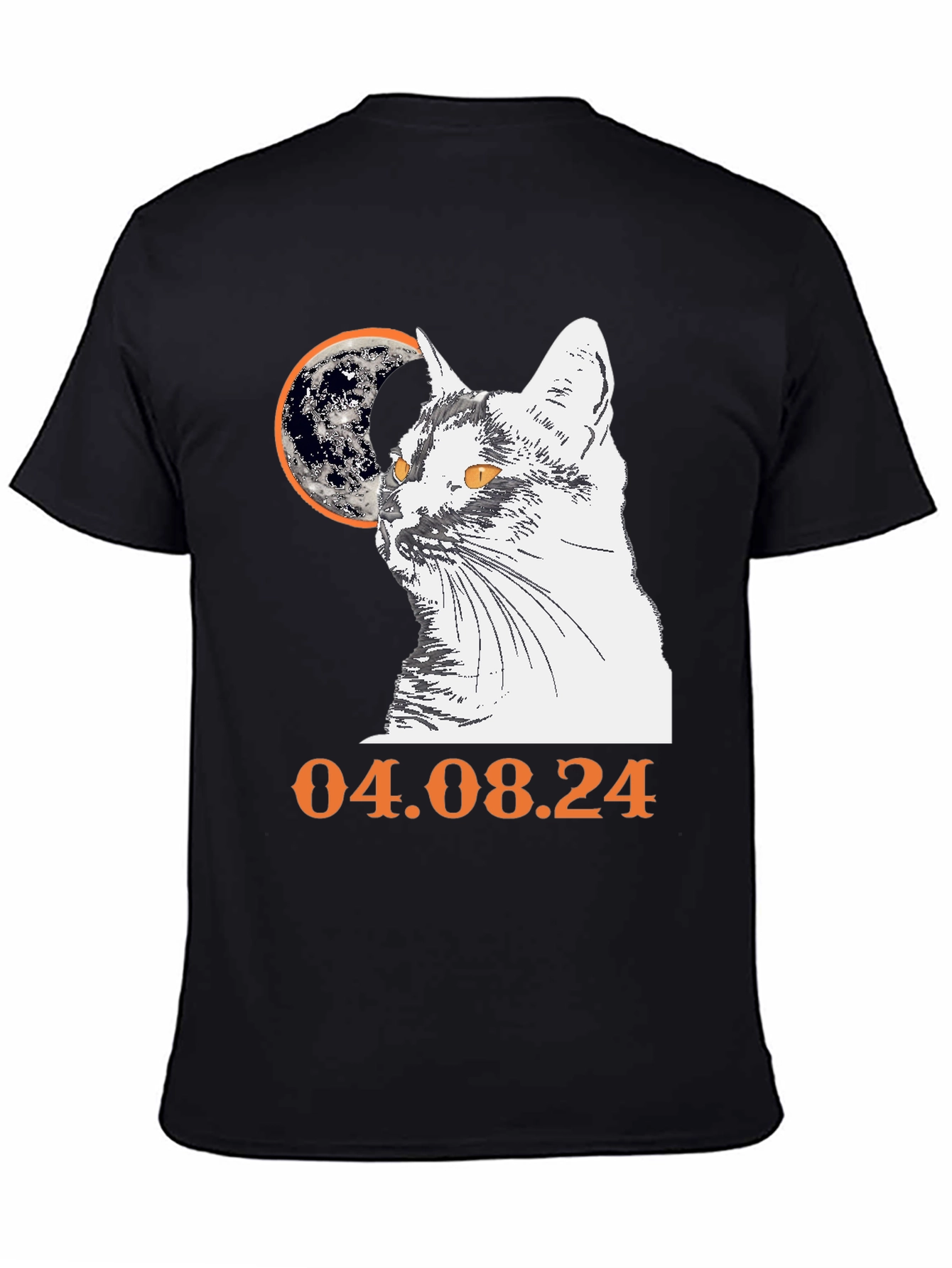 Cat and Moon Graphic Tee - 04.08.24 Design
