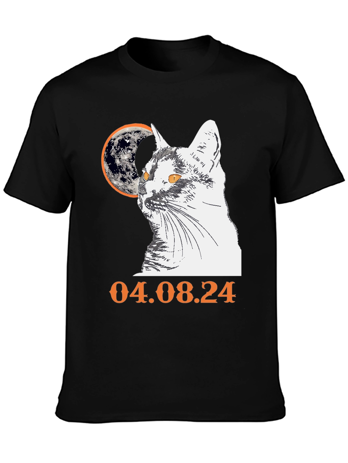 Cat and Moon Graphic Tee - 04.08.24 Design