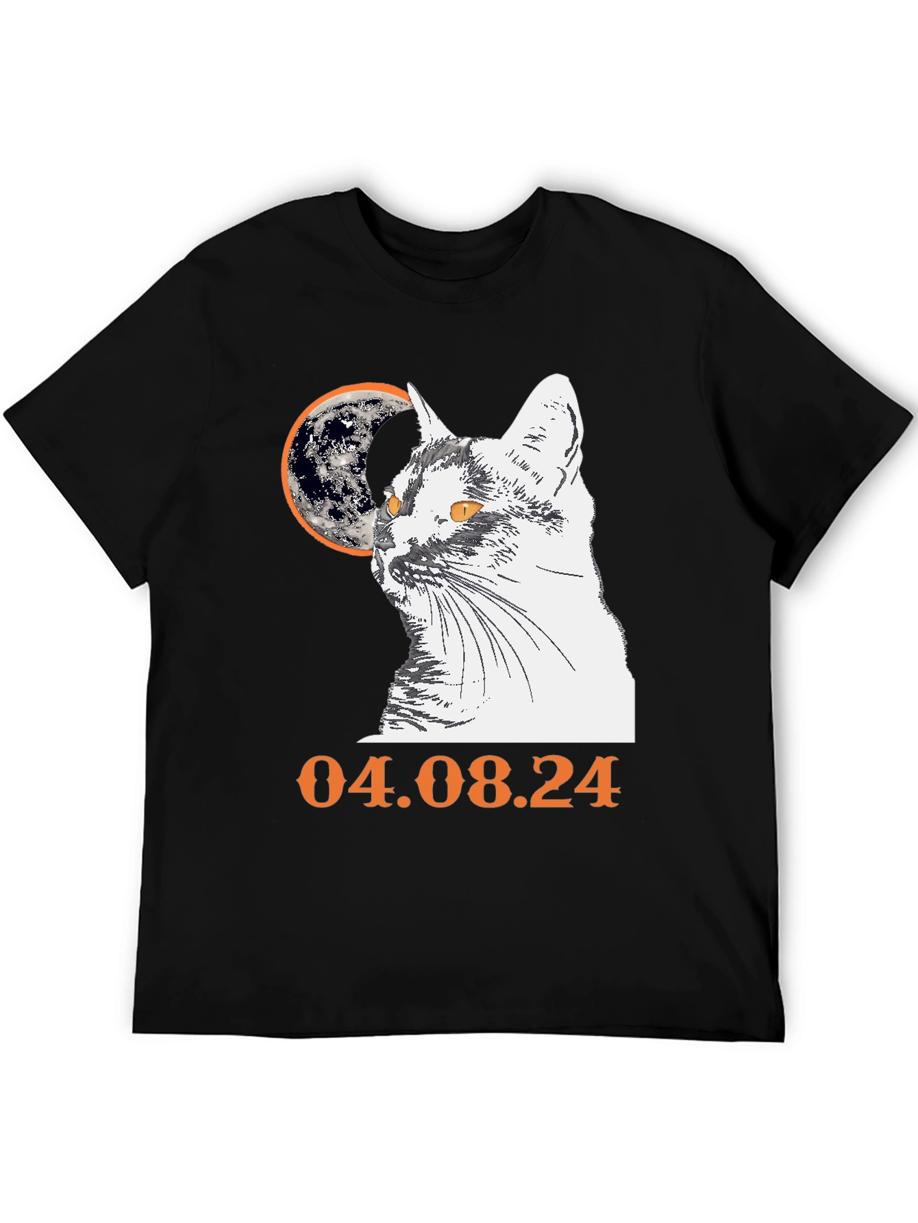 Cat and Moon Graphic Tee - 04.08.24 Design