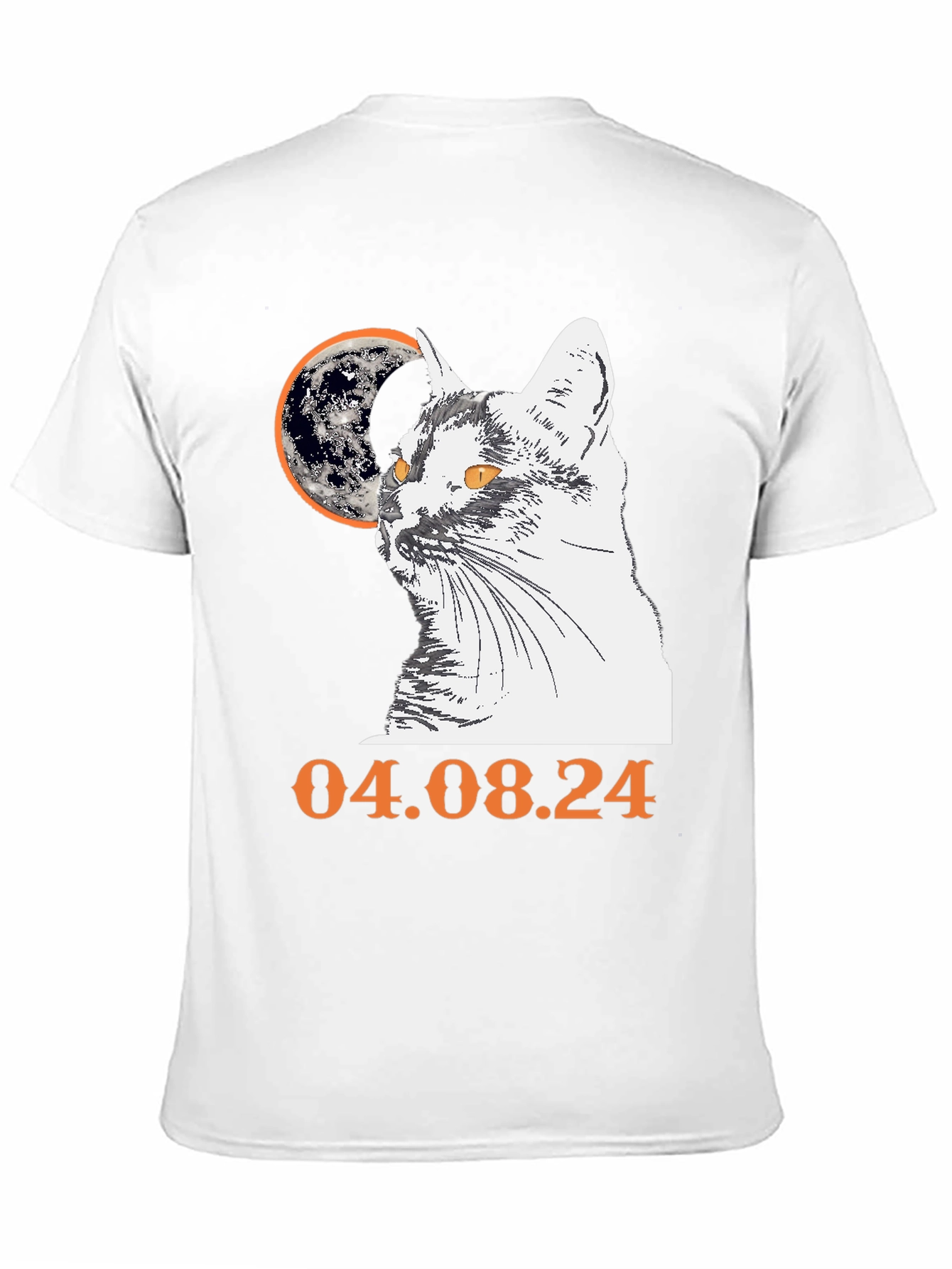 Cat and Moon Graphic Tee - 04.08.24 Design