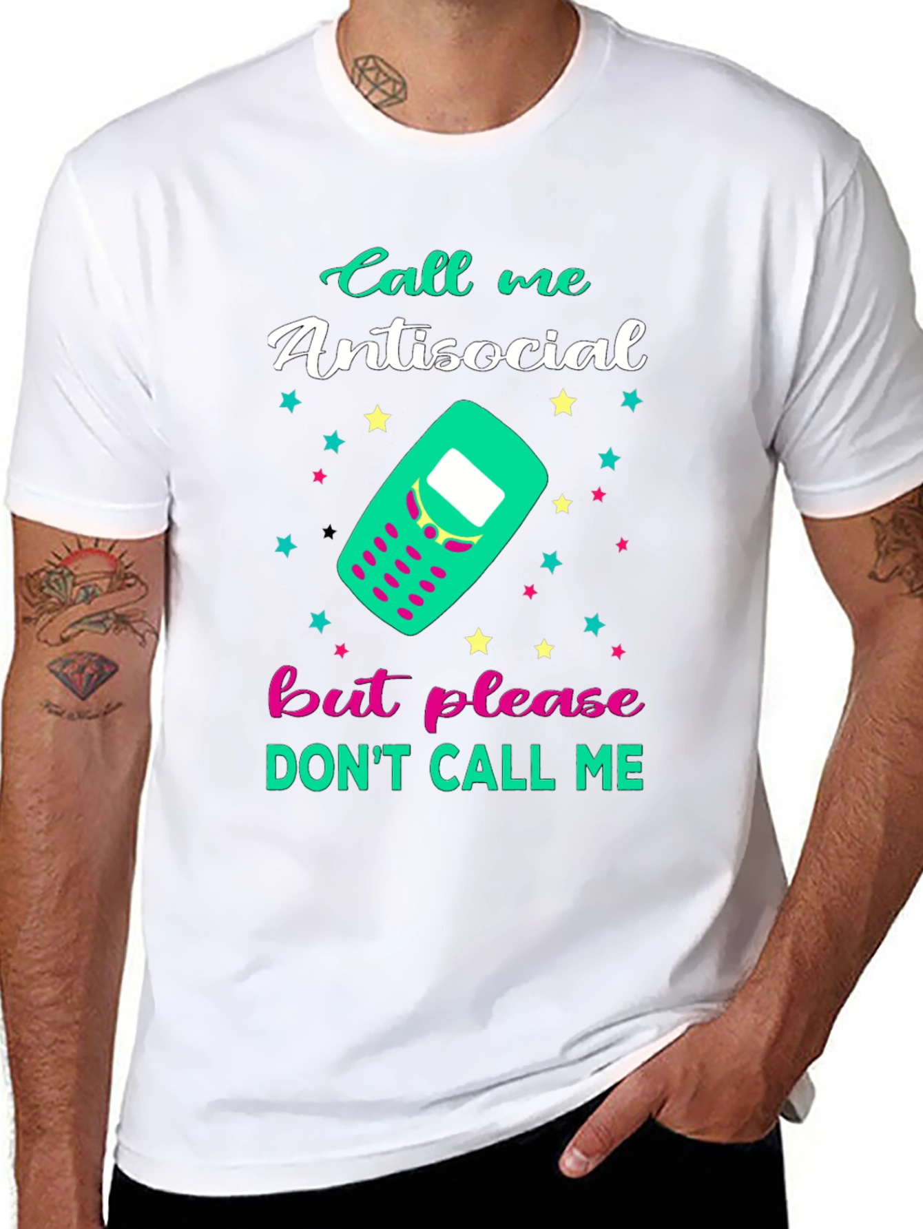 Antisocial Graphic Tee - Funny Novelty T-Shirt