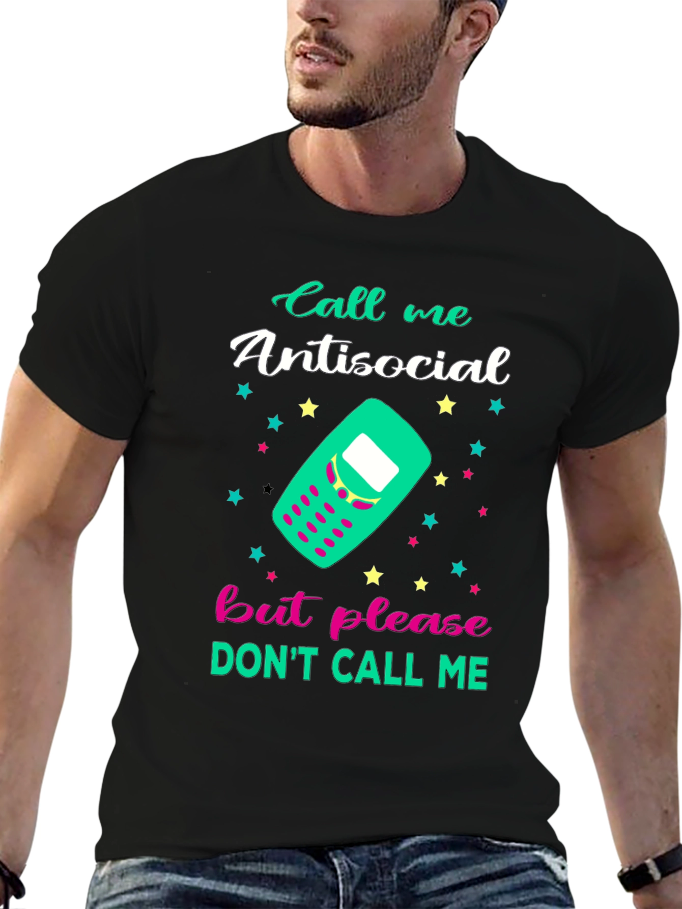Antisocial Graphic Tee - Funny Novelty T-Shirt
