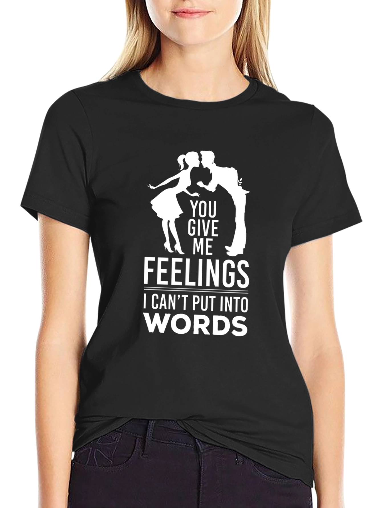 Romantic Feelings Black T-Shirt