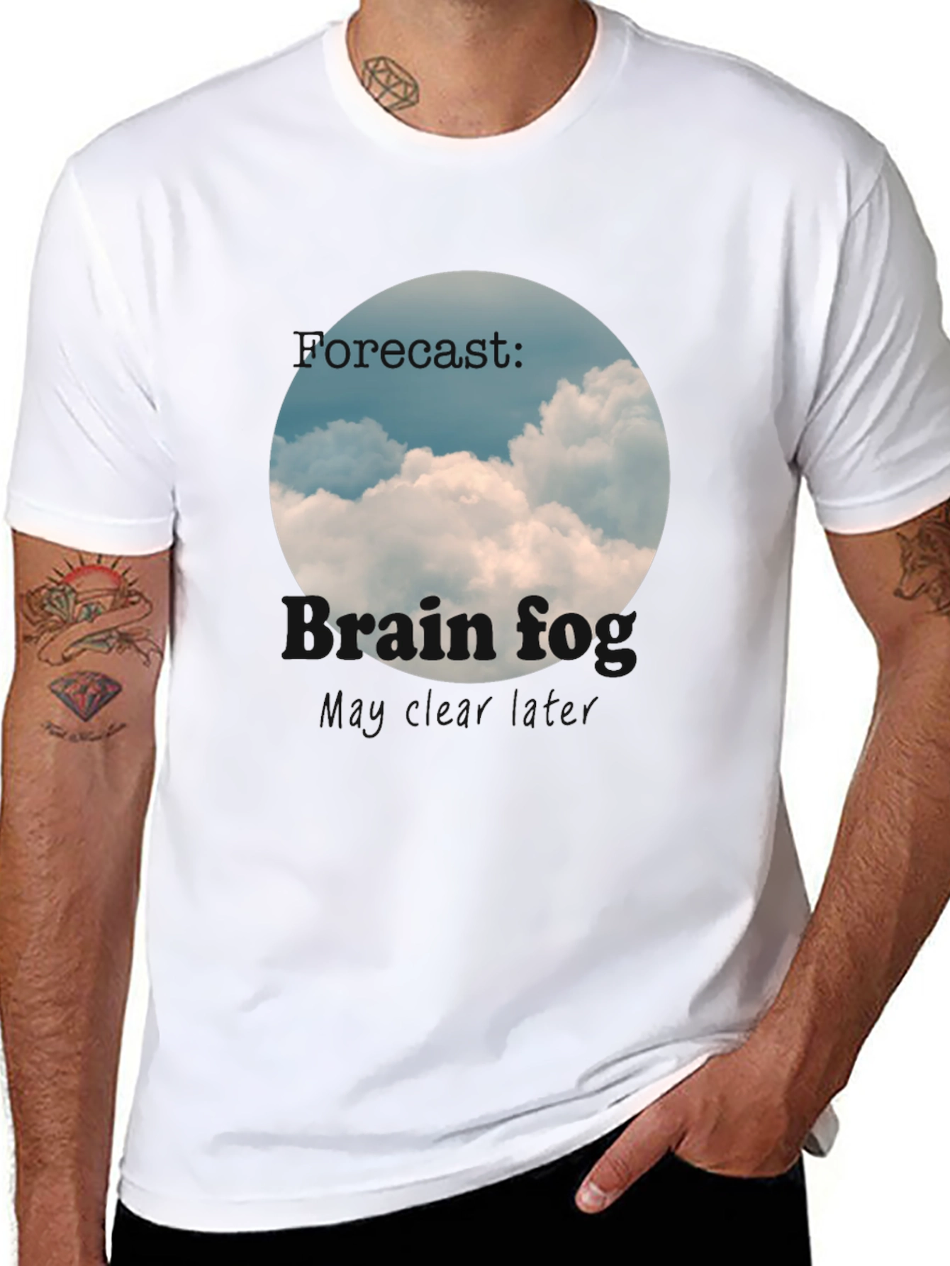 Brain Fog Forecast T-Shirt Cloudy Day Tee