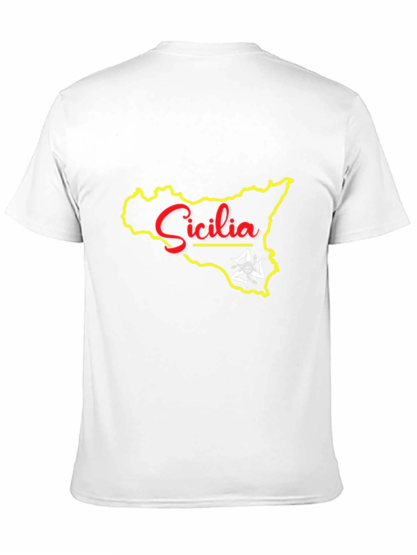 Sicilia Map Graphic Tee - Black