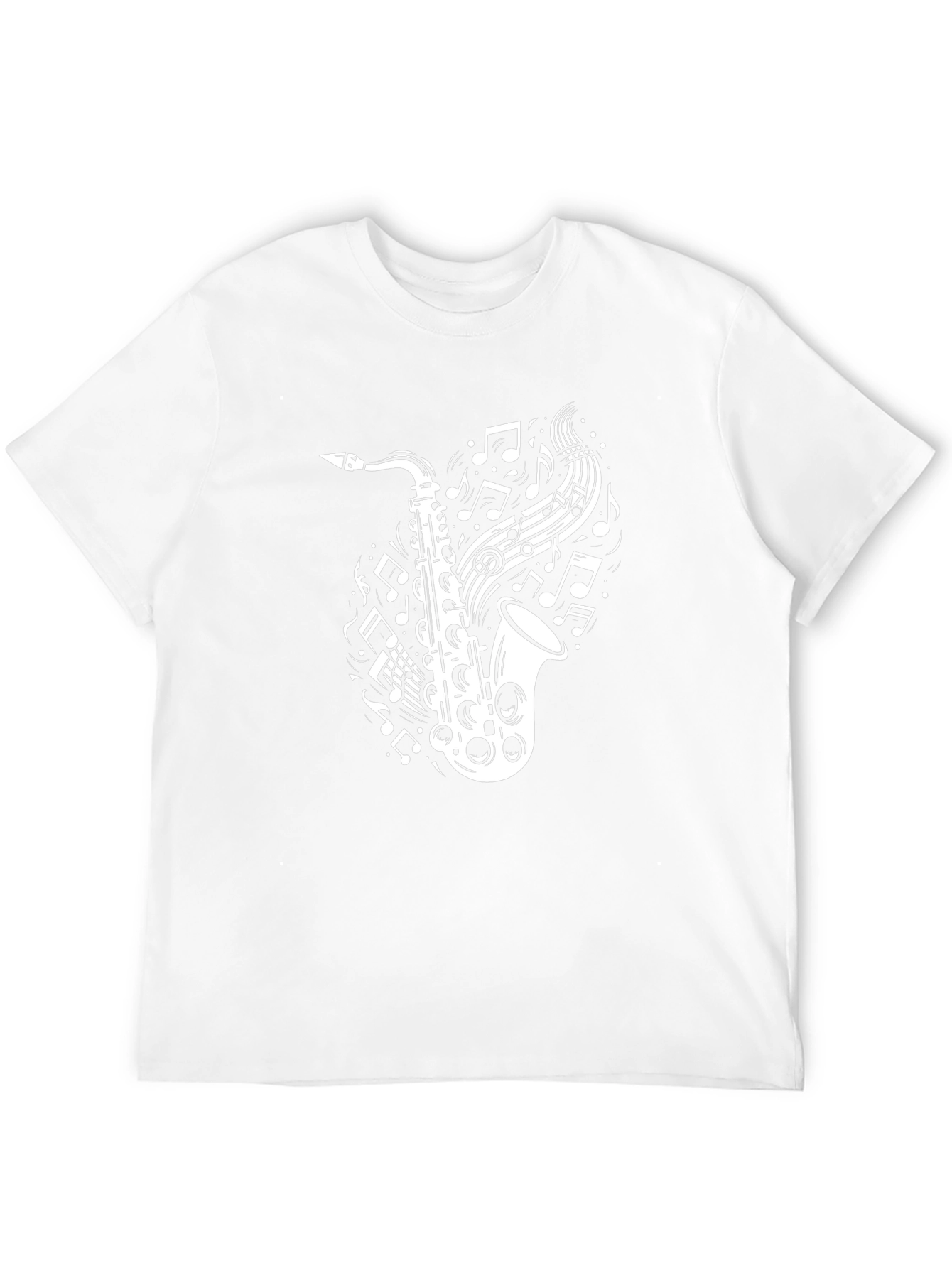 Saxophone Music Notes Graphic T-Shirt