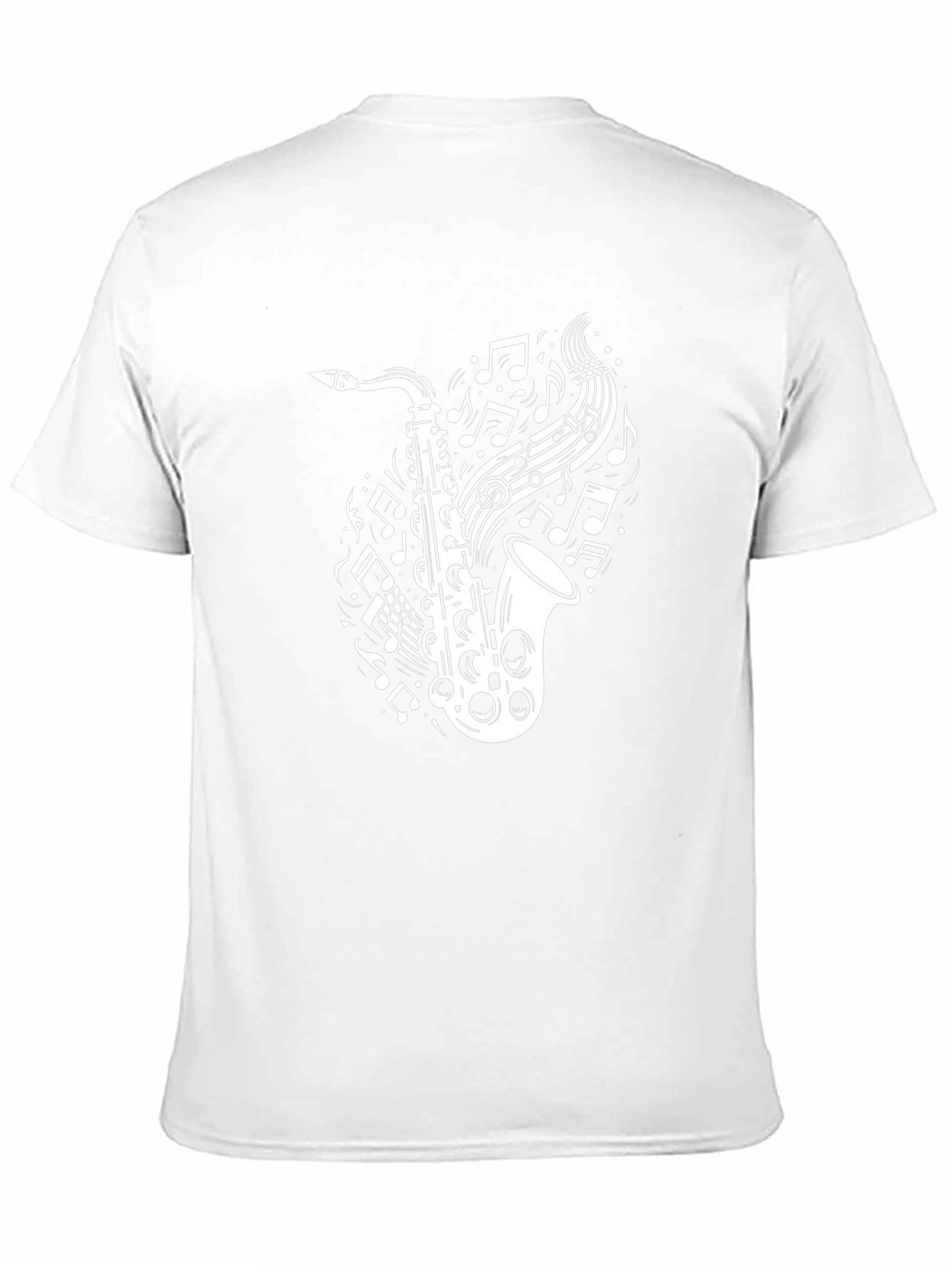 Saxophone Music Notes Graphic T-Shirt