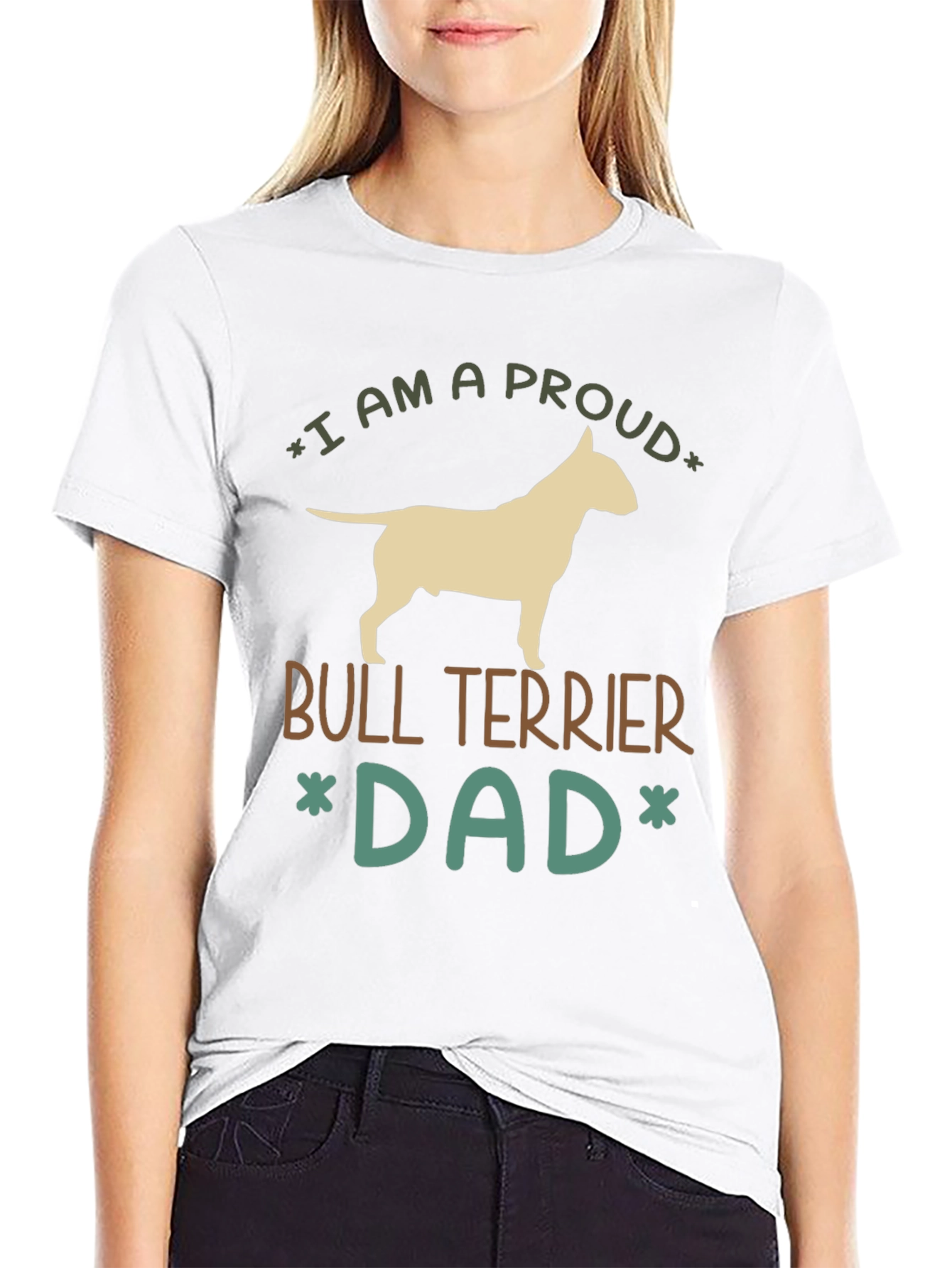 Proud Bull Terrier Dad Graphic Tee